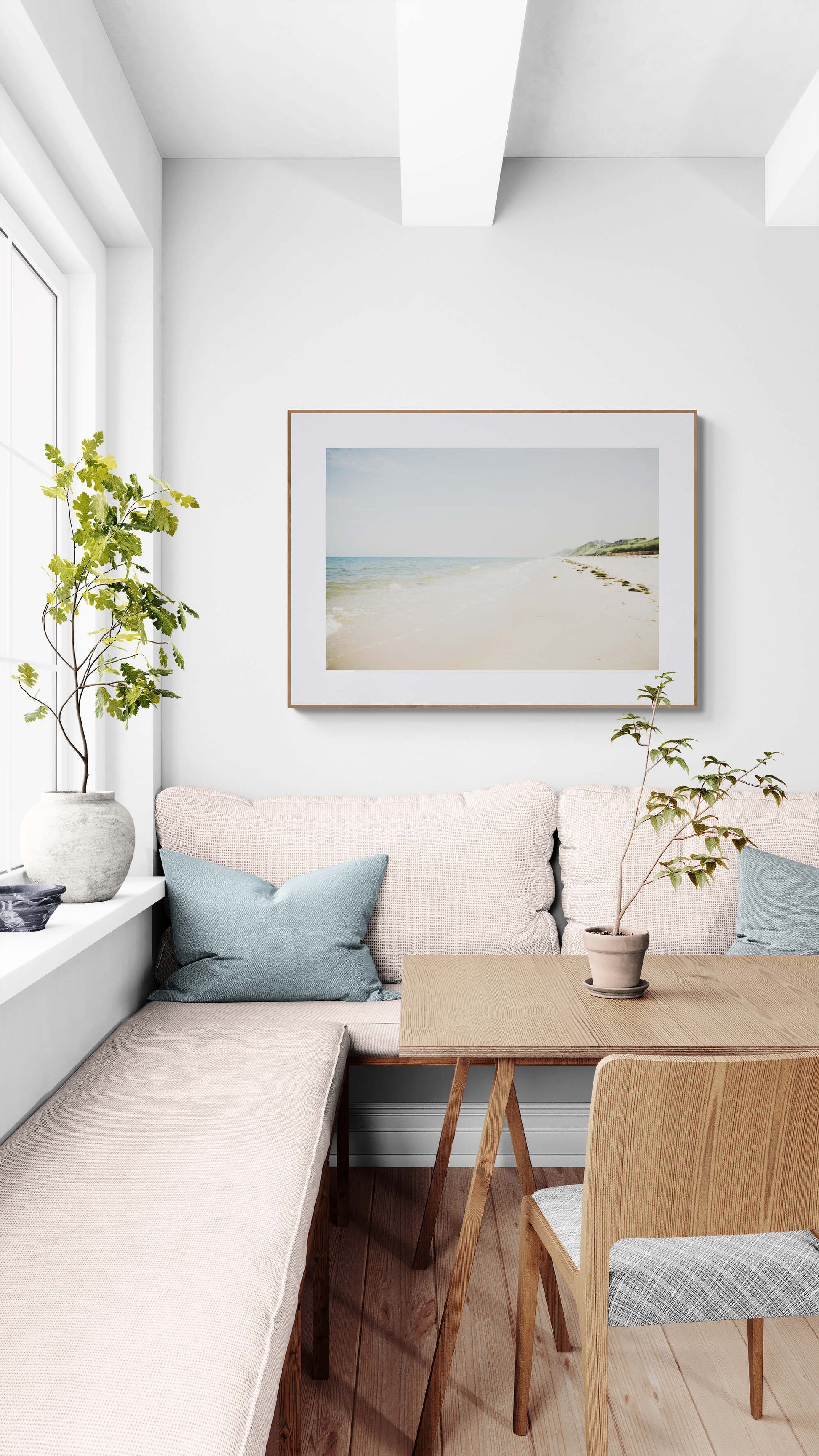 Cape Cod Truro photograph in dining area of kitchen