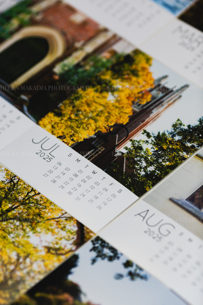 Details of 2025 5x7 Monthly Calendar of Wellesley College