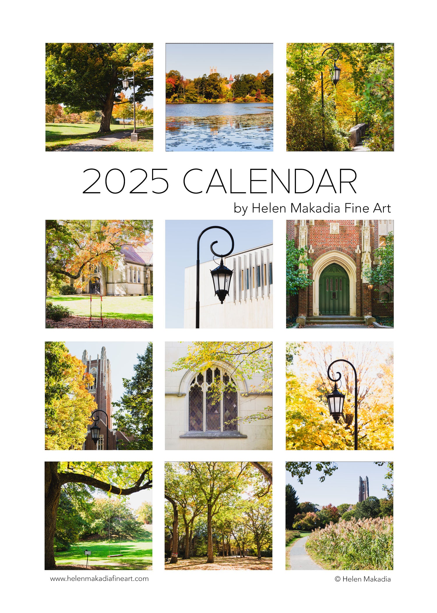 Details of 2025 5x7 Monthly Calendar of Wellesley College