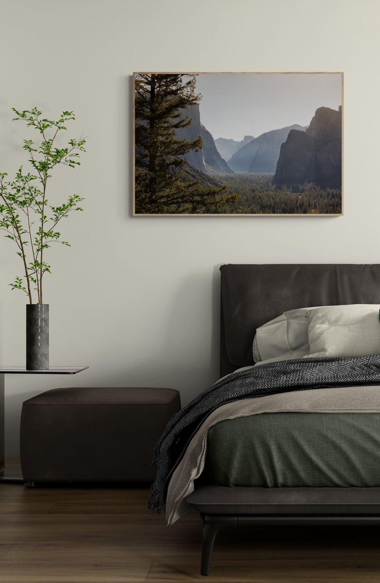 Yosemite floor photograph print in bedroom wall art