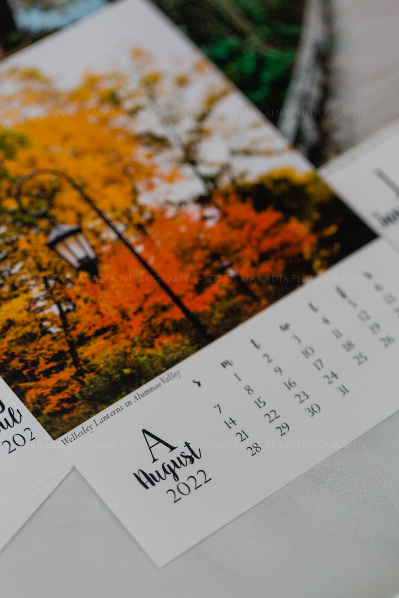 2022 Desk Calendar August detail