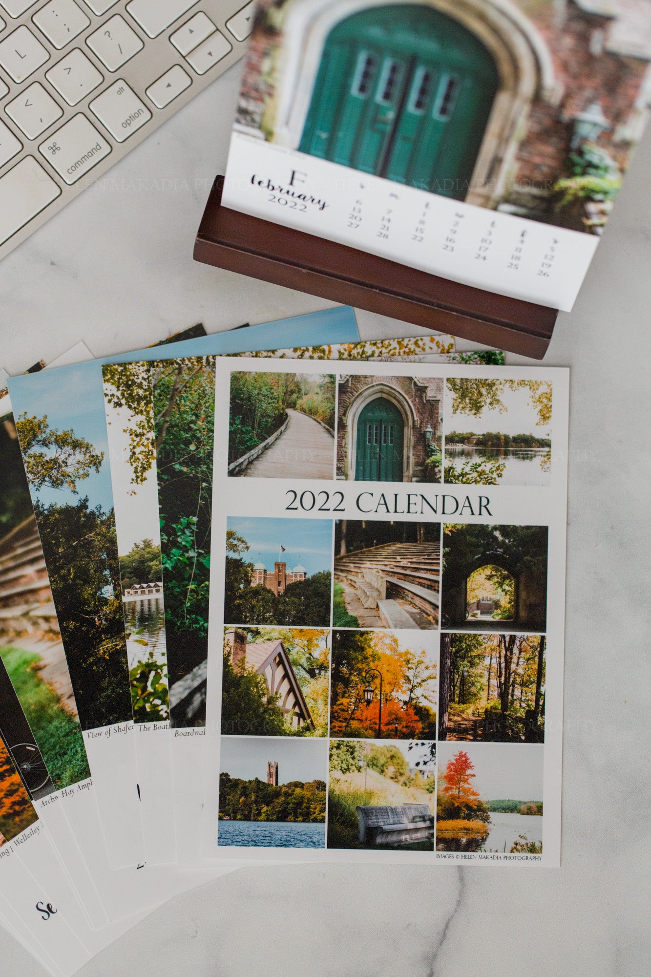 Flatlay of Wellesley 2022 Calendar