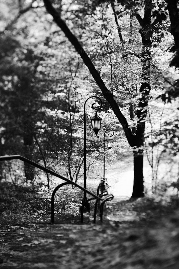 photograph of a staircase and path at Wellesley College