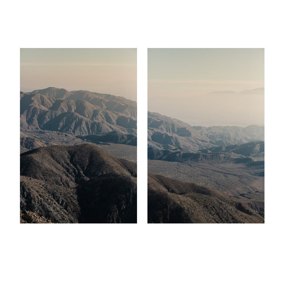 Diptych of California Mountain Wall Art
