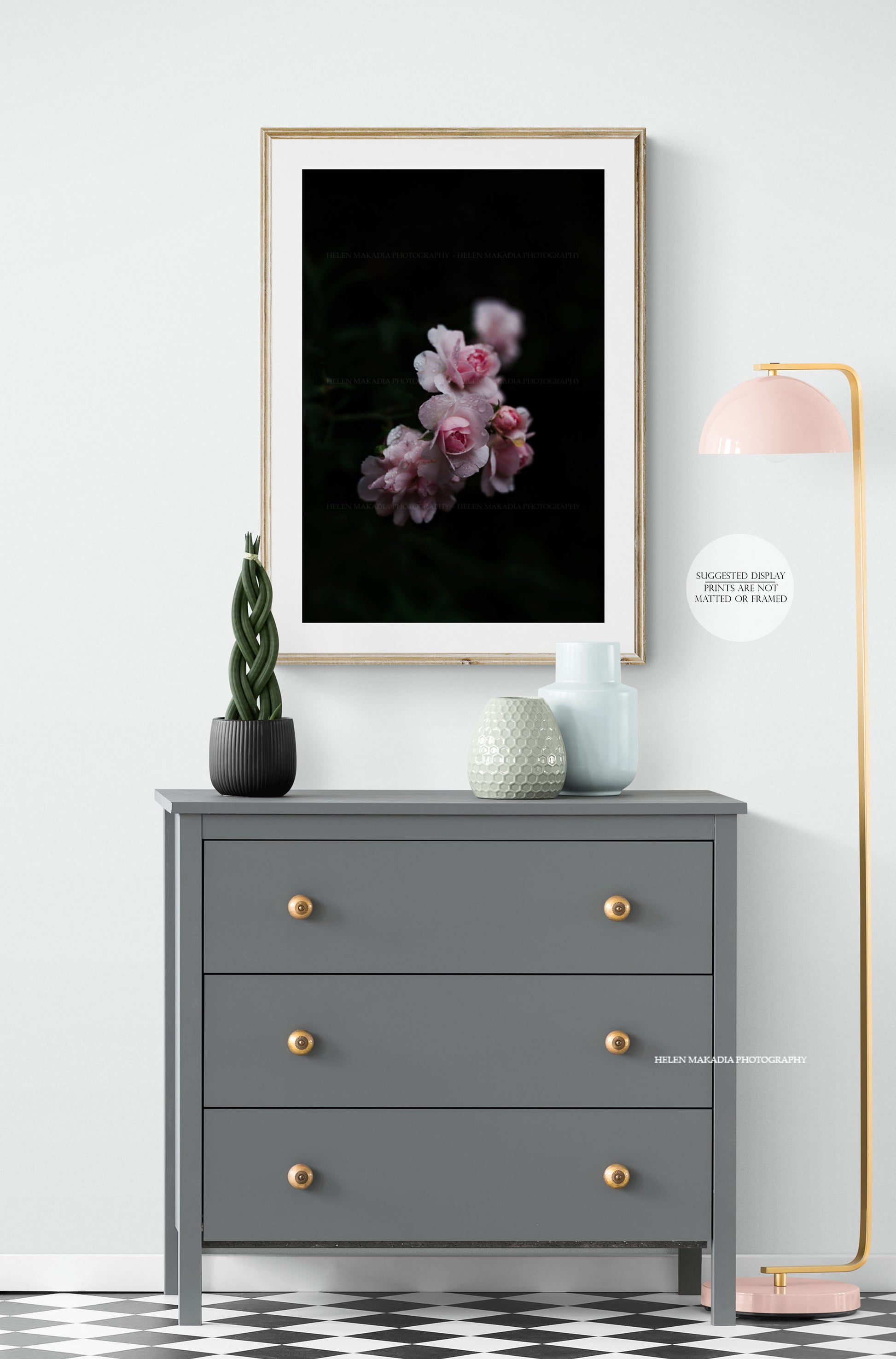 Raindrops on Roses Framed Print