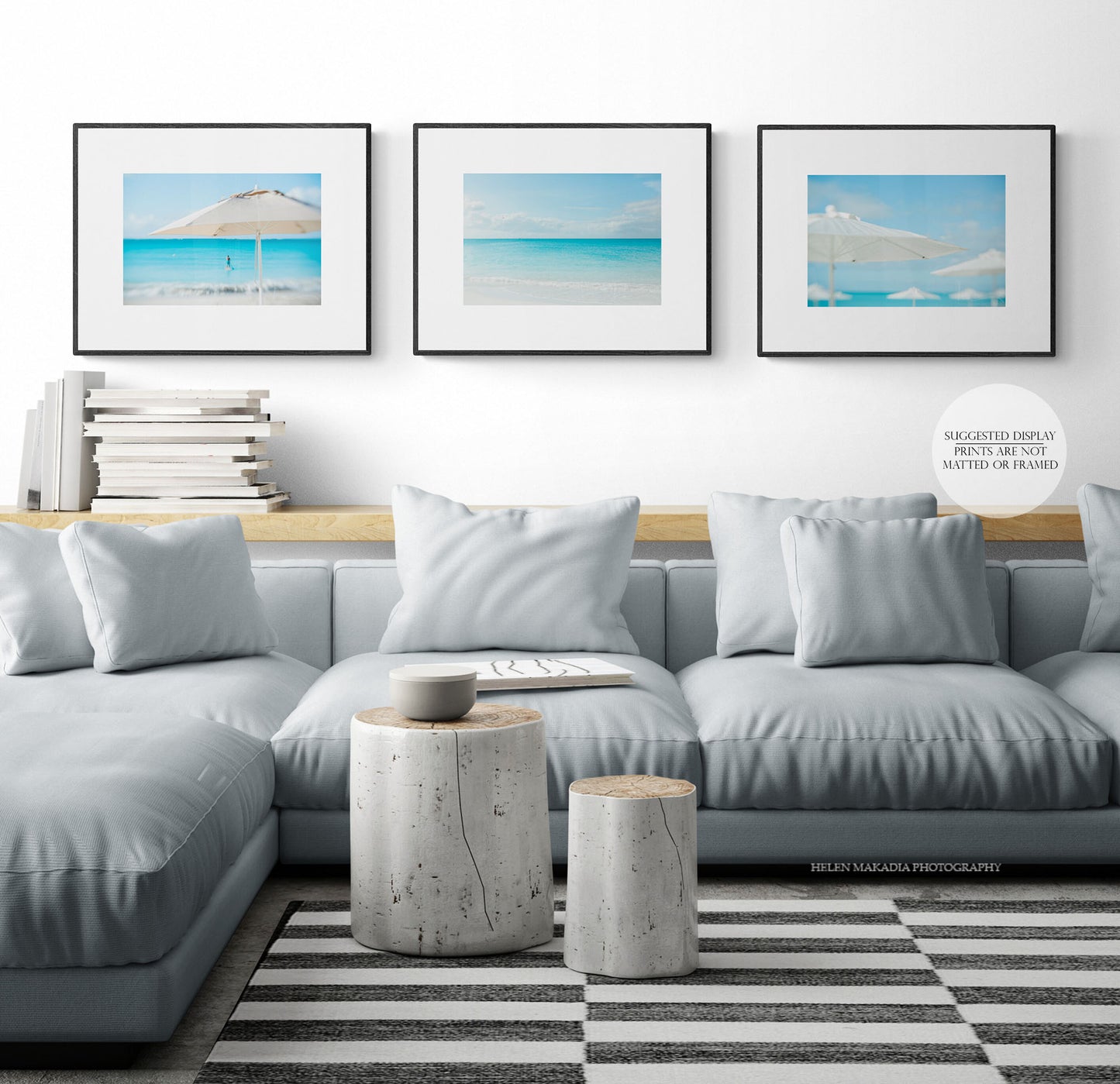 Framed Turks & Caicos Wall Art Collection in a Living Room 