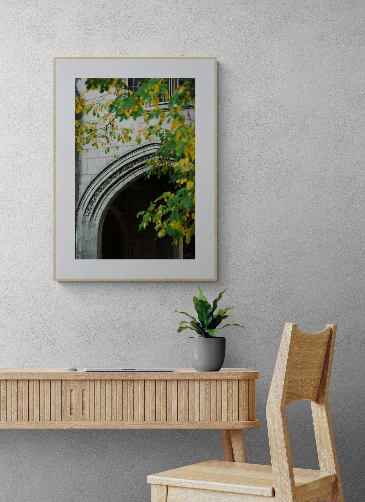 Wellesley College Photograph as Wall Art in an Office