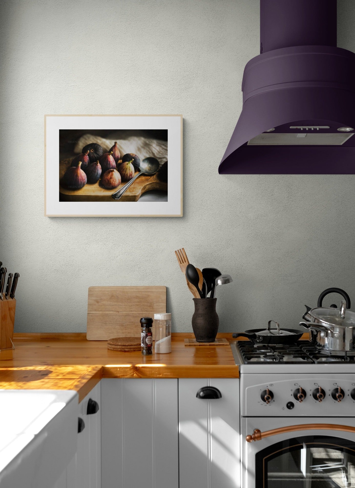 figs photograph print as kitchen wall art