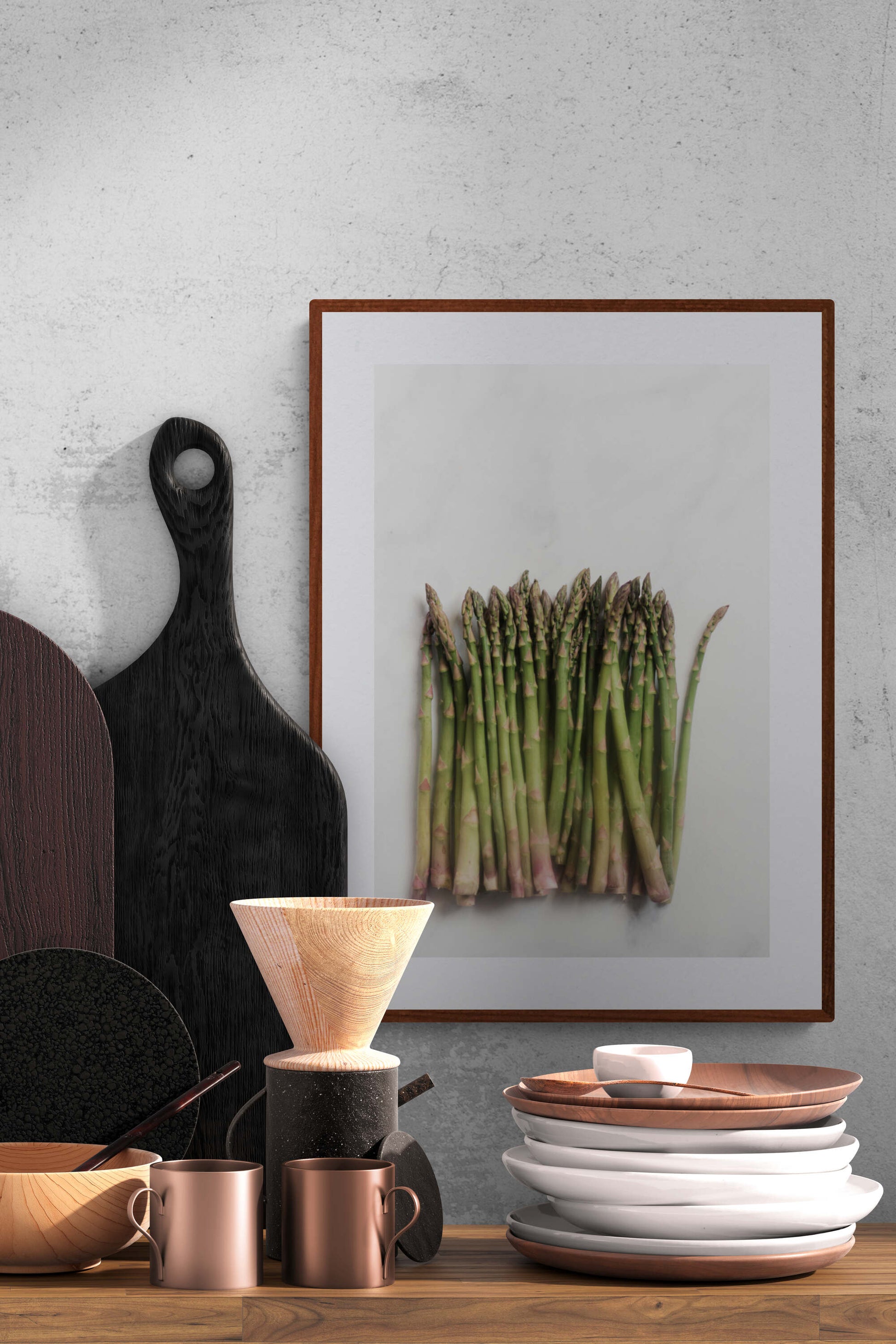 Asparagus photograph food print for kitchen wall art