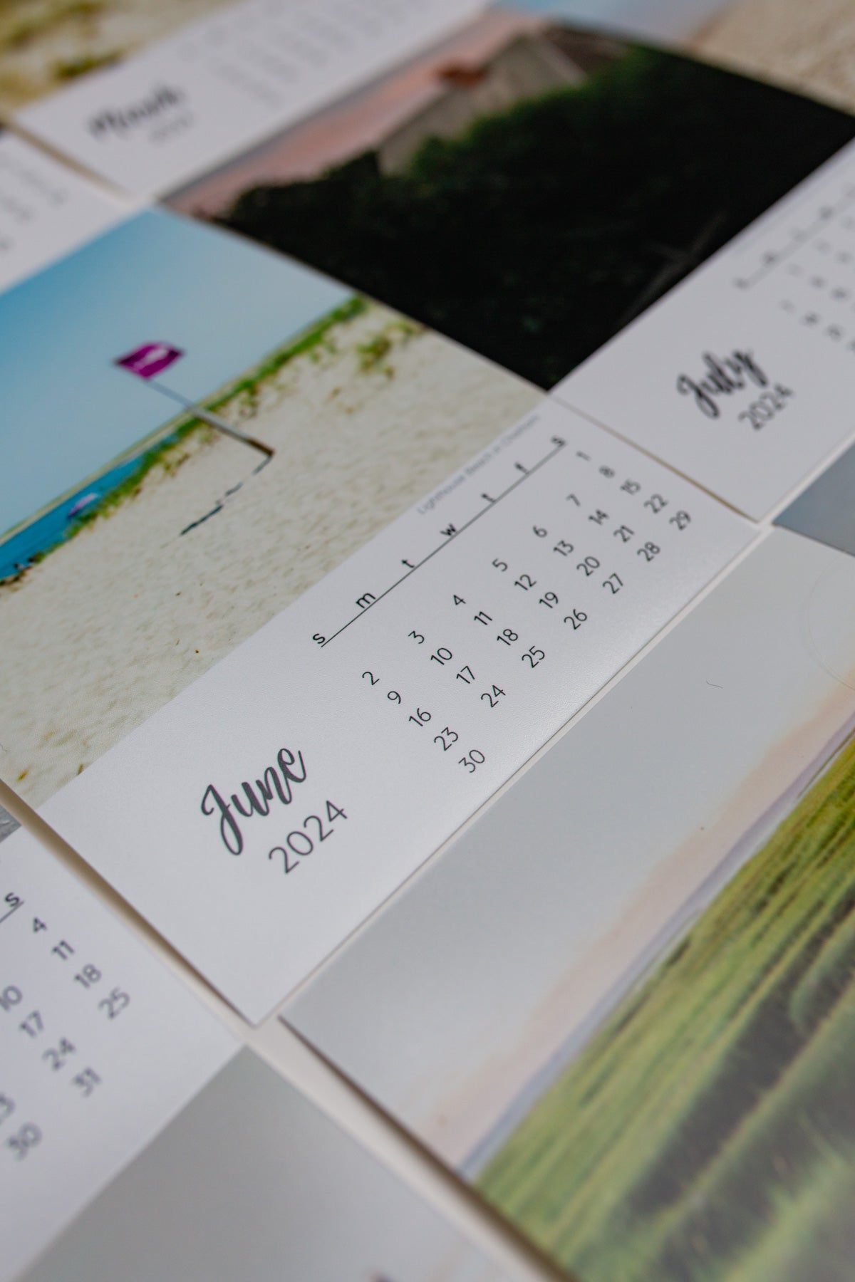 Cape Cod 2024 Calendar up close details and fine print