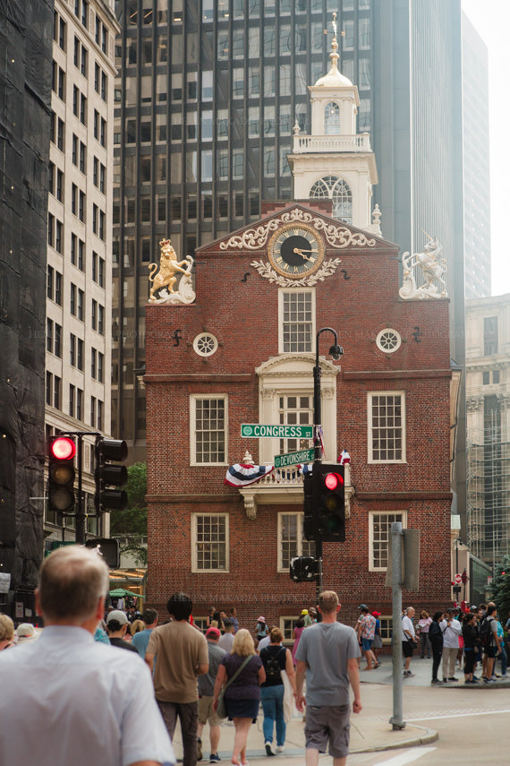 Boston's Old State House Photograph on a Summer Day