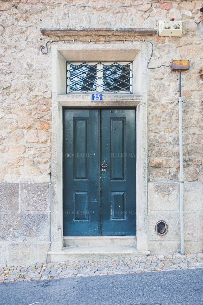 Photograph of Blue Green Door of Sintra Portugal as Wall Art