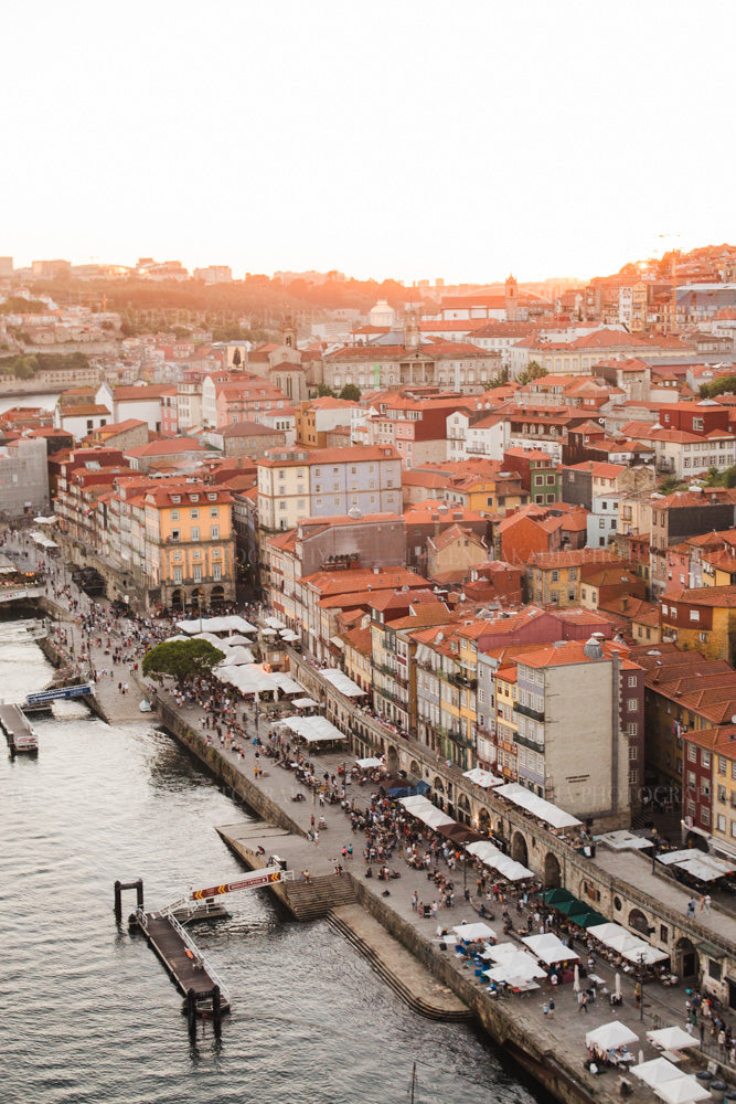 Photograph of Porto Portugal at Sunset as Wall Art