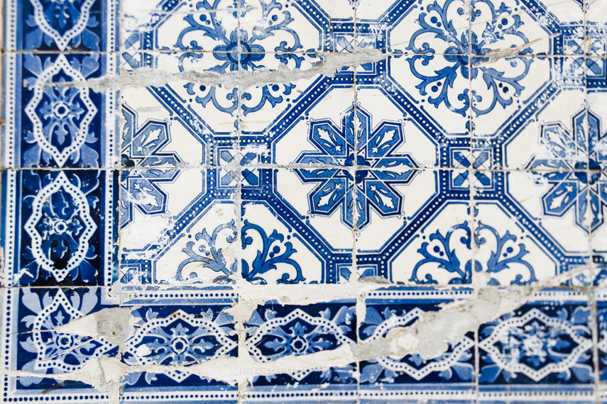 Photograph of repaired portuguese tilework