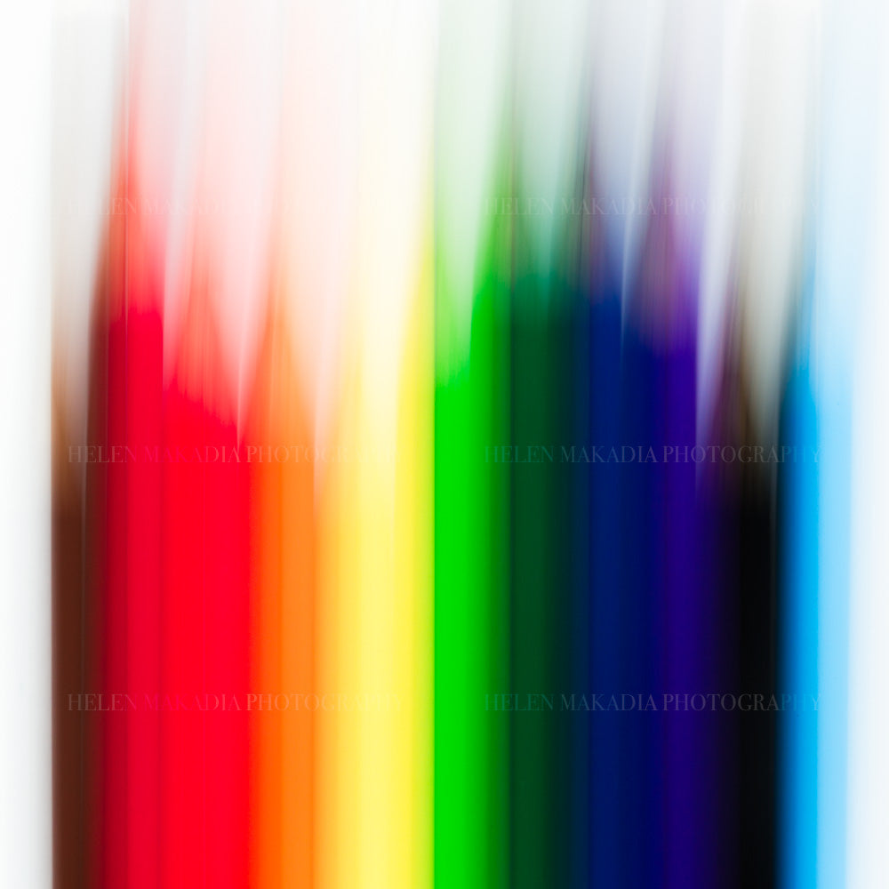 Abstract photograph of colored pencils