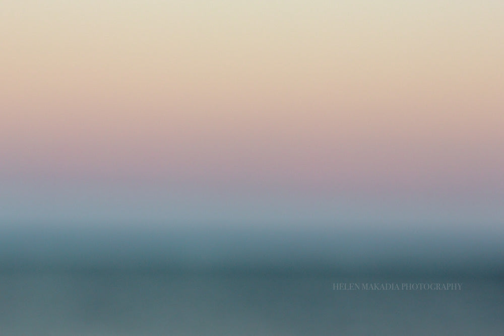 Photograph of a gradient of cool sunset colors