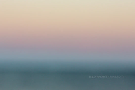 Photograph of a gradient of cool sunset colors