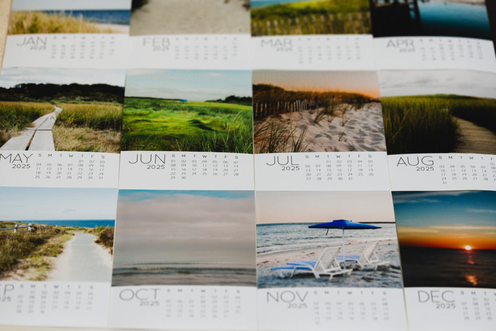 Details of 2025 Monthly 5x7 Photo Desk Calendar of Cape Cod