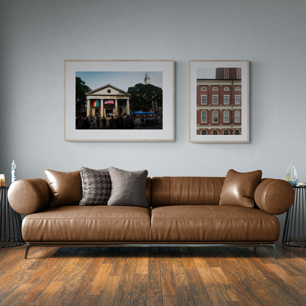 Photograph of Quincy Market Boston, MA in a Living Room