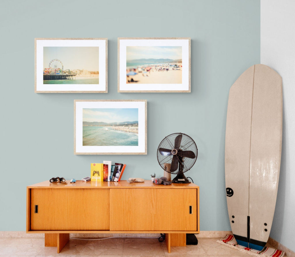 Santa Monica Beach Photograph Collection of Three Prints