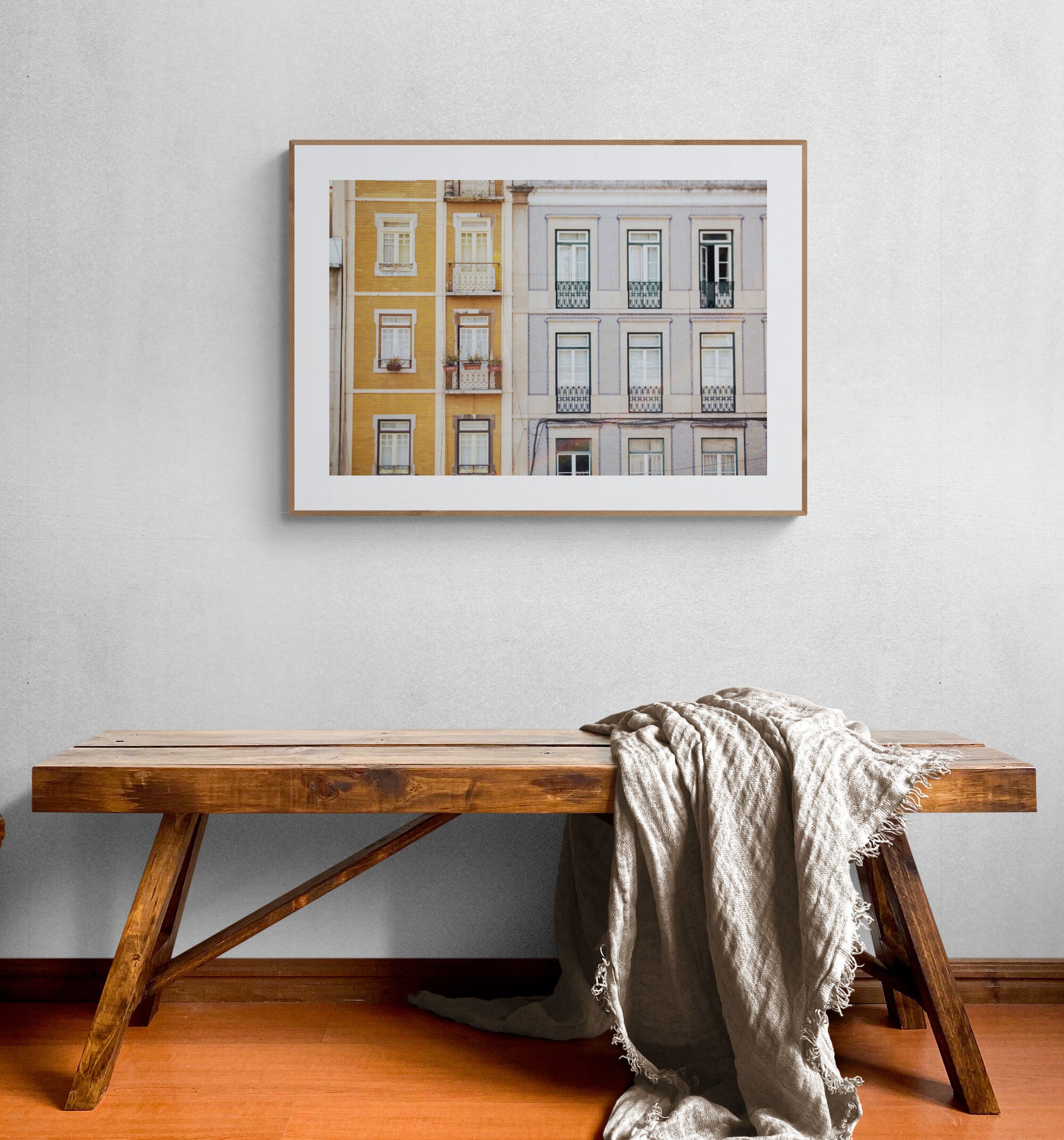 Tiled Buildings of Lisbon Portugal Photography Print as entryway wall art
