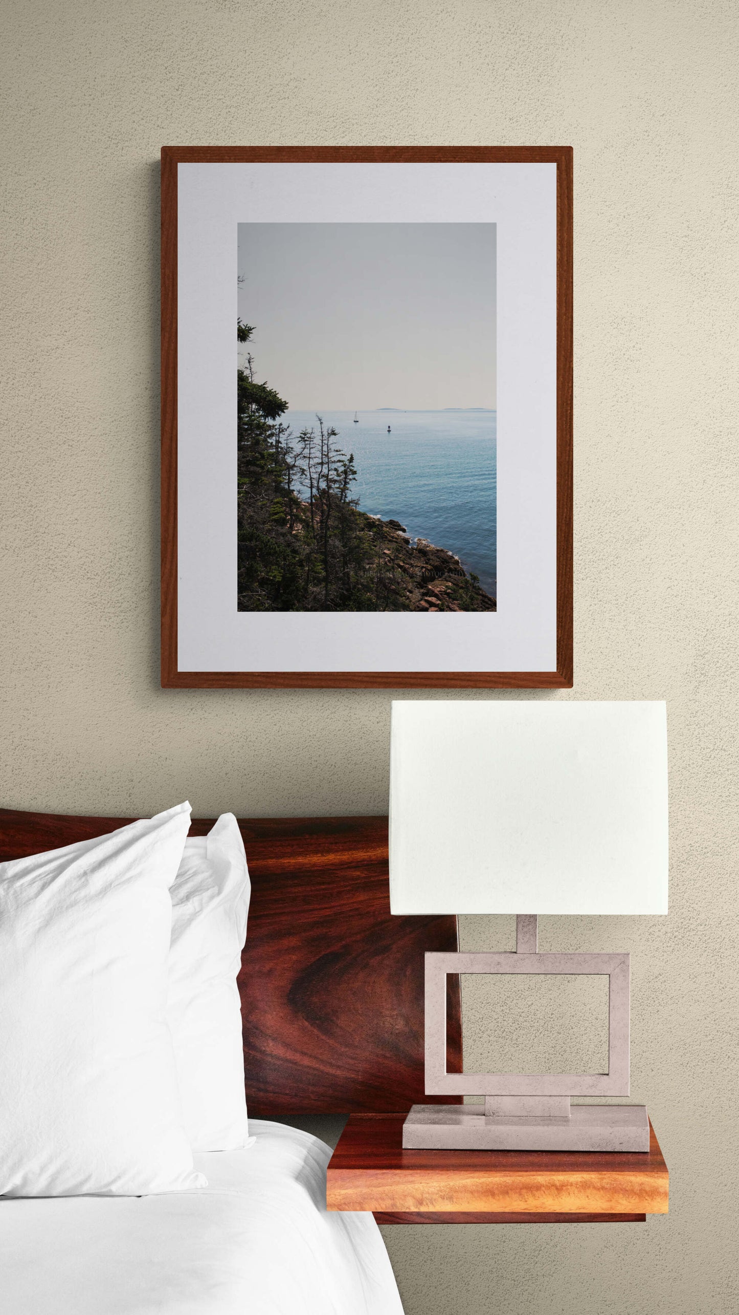 Acadia Maine Photograph wall art as decor in a bedroom