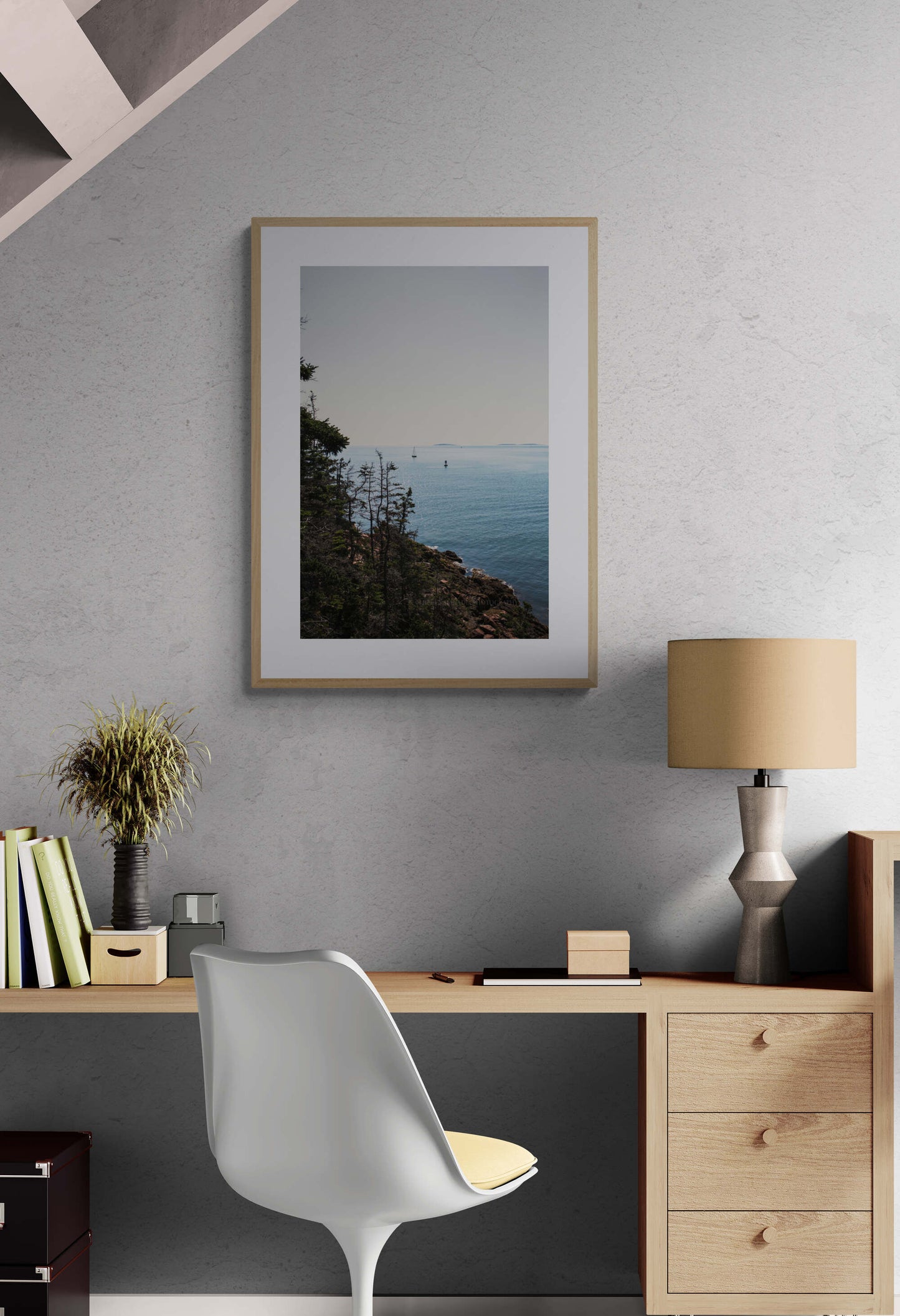 Acadia Maine Photograph Wall Art as Decor in Home Office