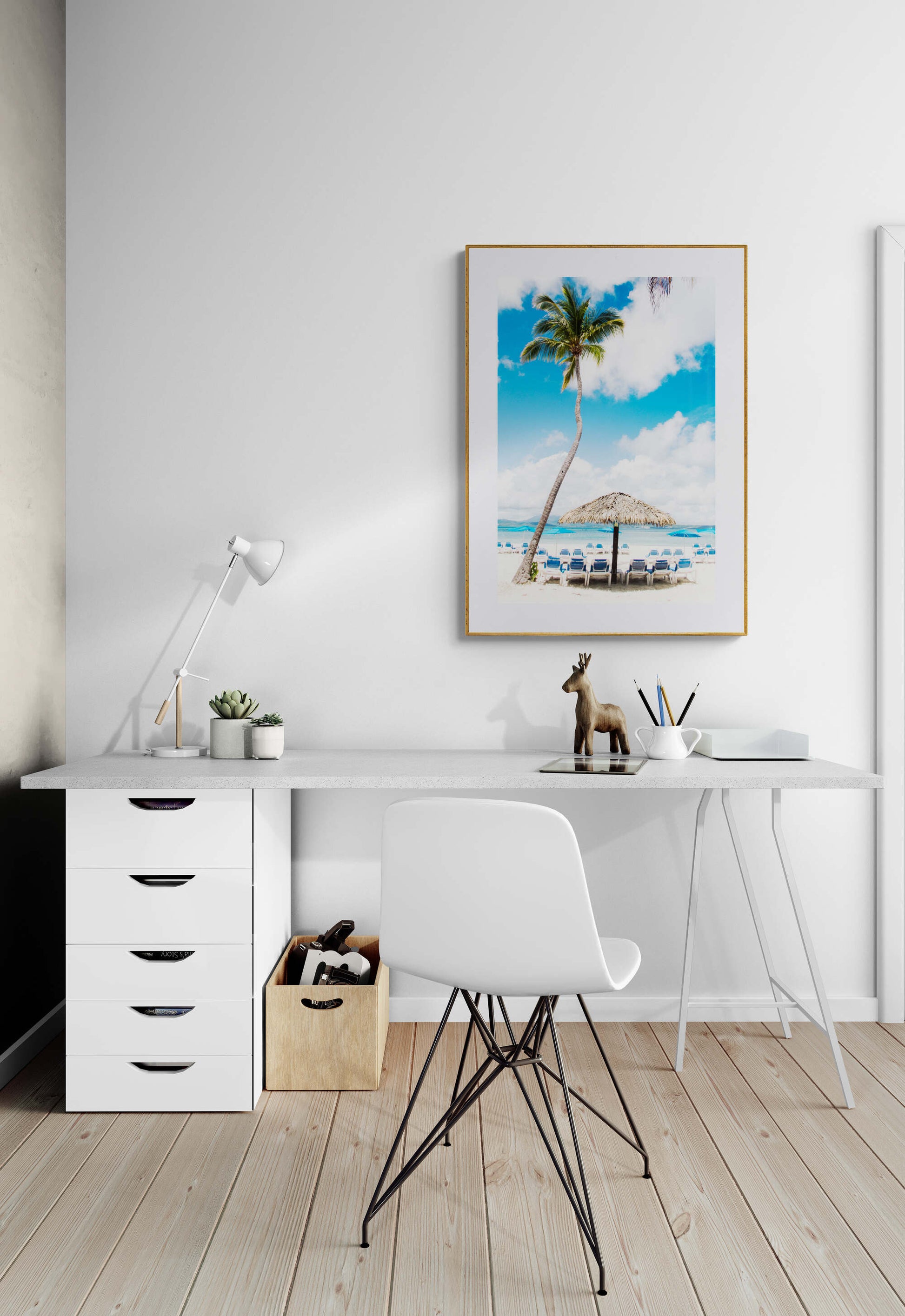 Beaches of Puerto Rico Caribbean Photograph in Home Office as Wall Art