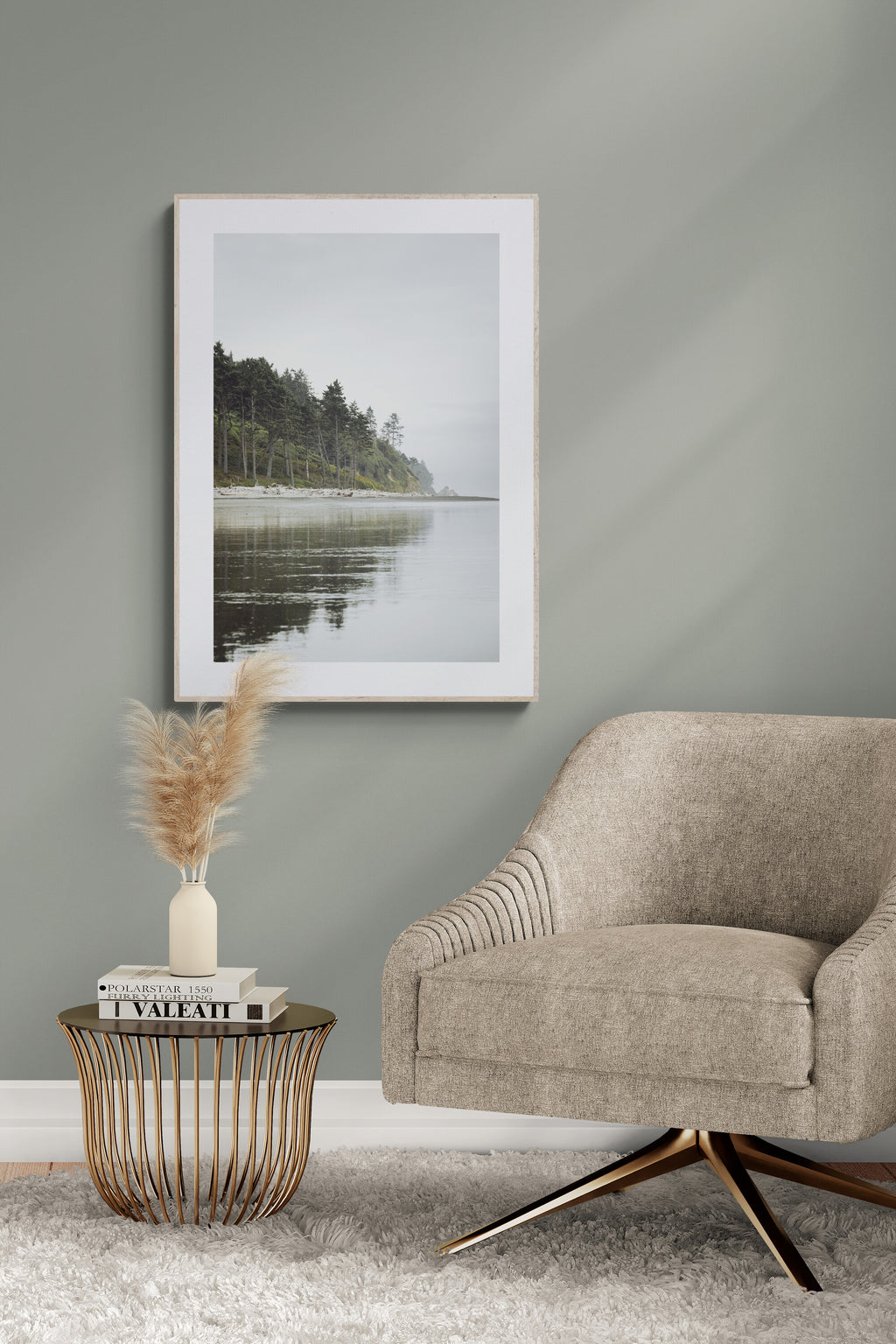 Beaches of Washington State Olympic National Park as photograph wall art in a living room