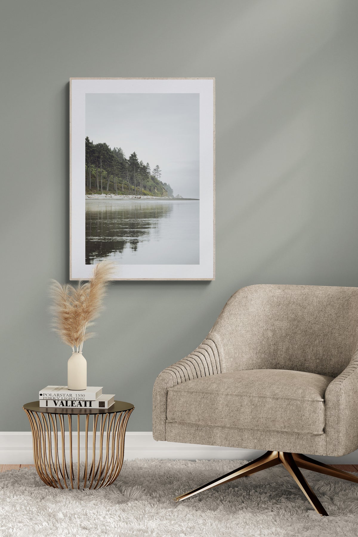 Beaches of Washington State Olympic National Park as photograph wall art in a living room