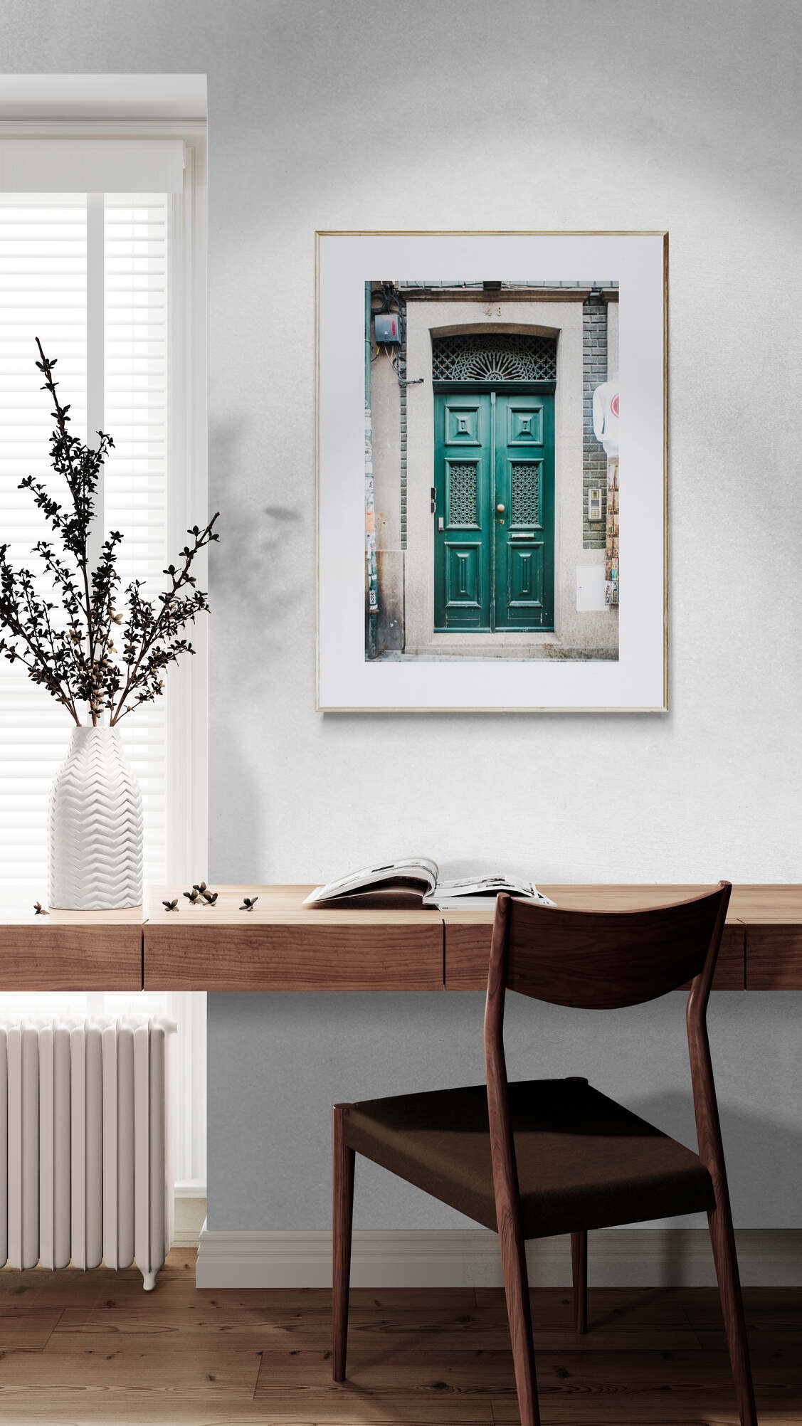 Photograph of Green Doors in Porto Portugal in a home office