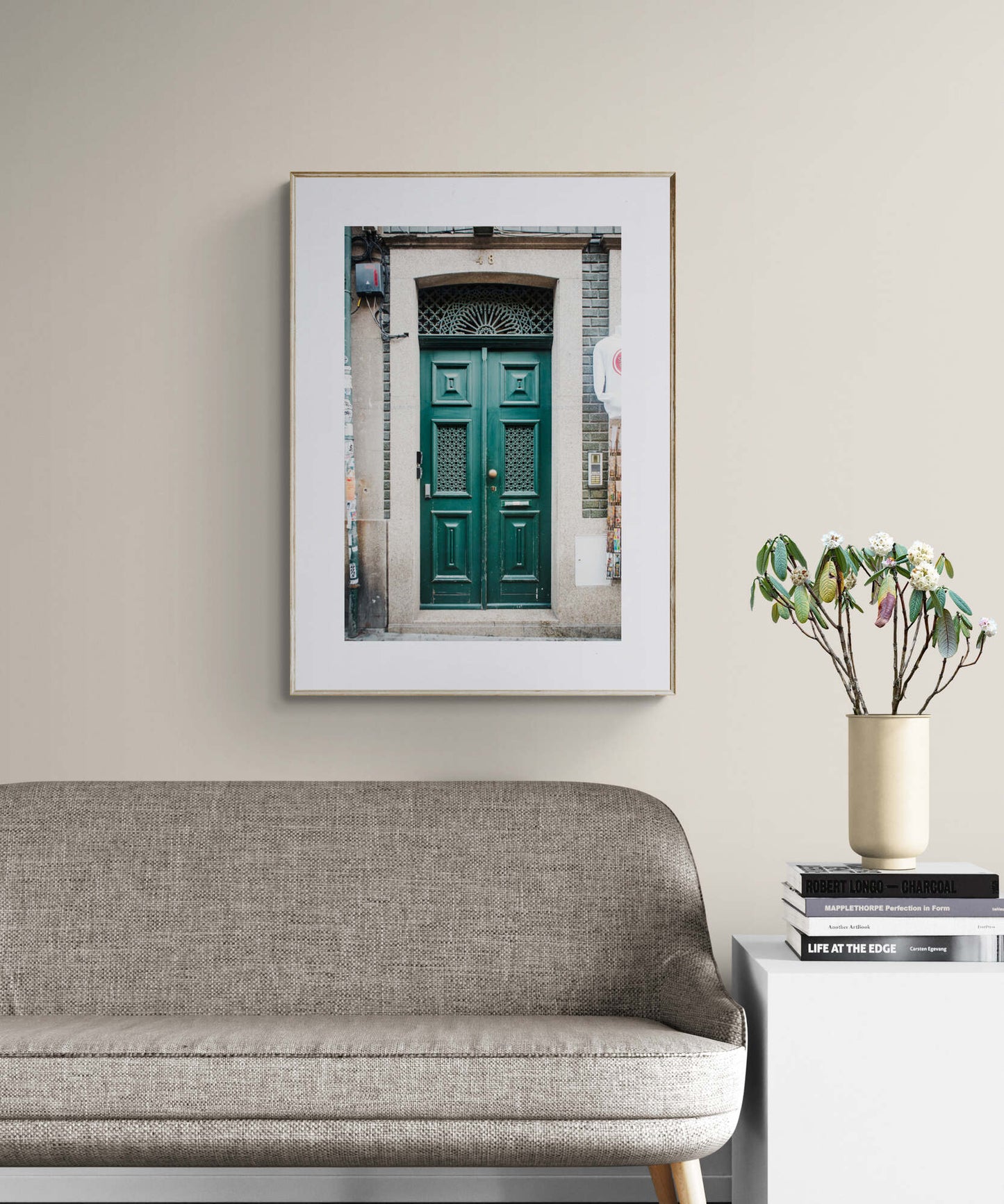Photograph of Green Doors in Porto Portugal in a living room