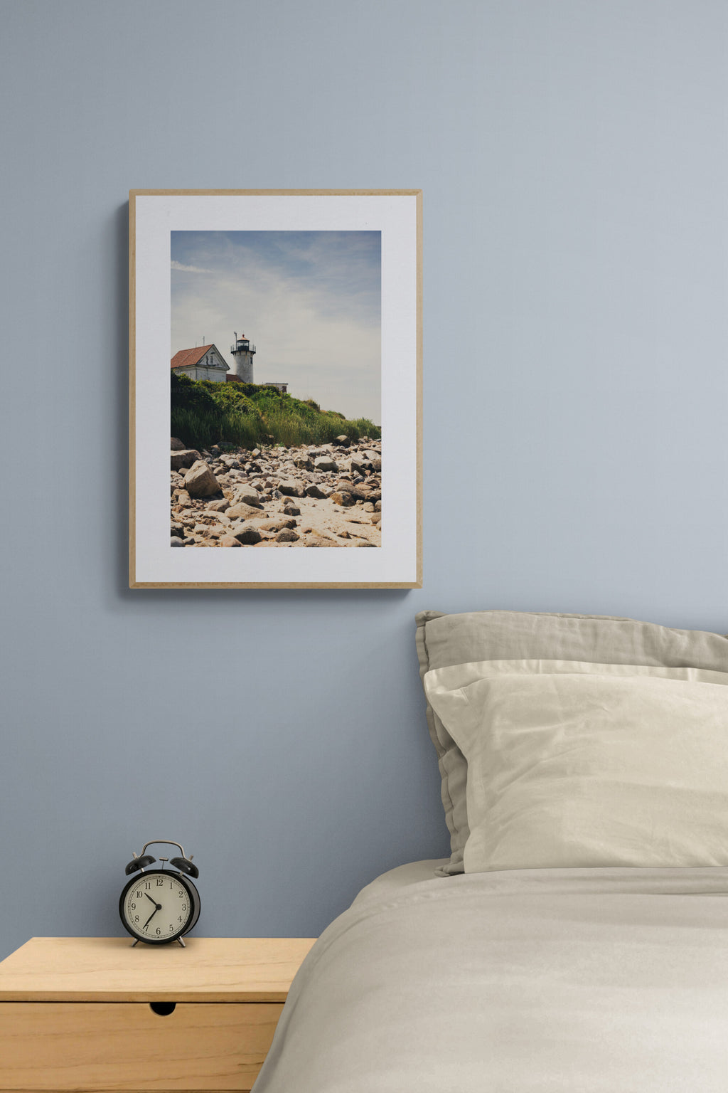 Eastern lighthouse photograph print as bedroom wall art