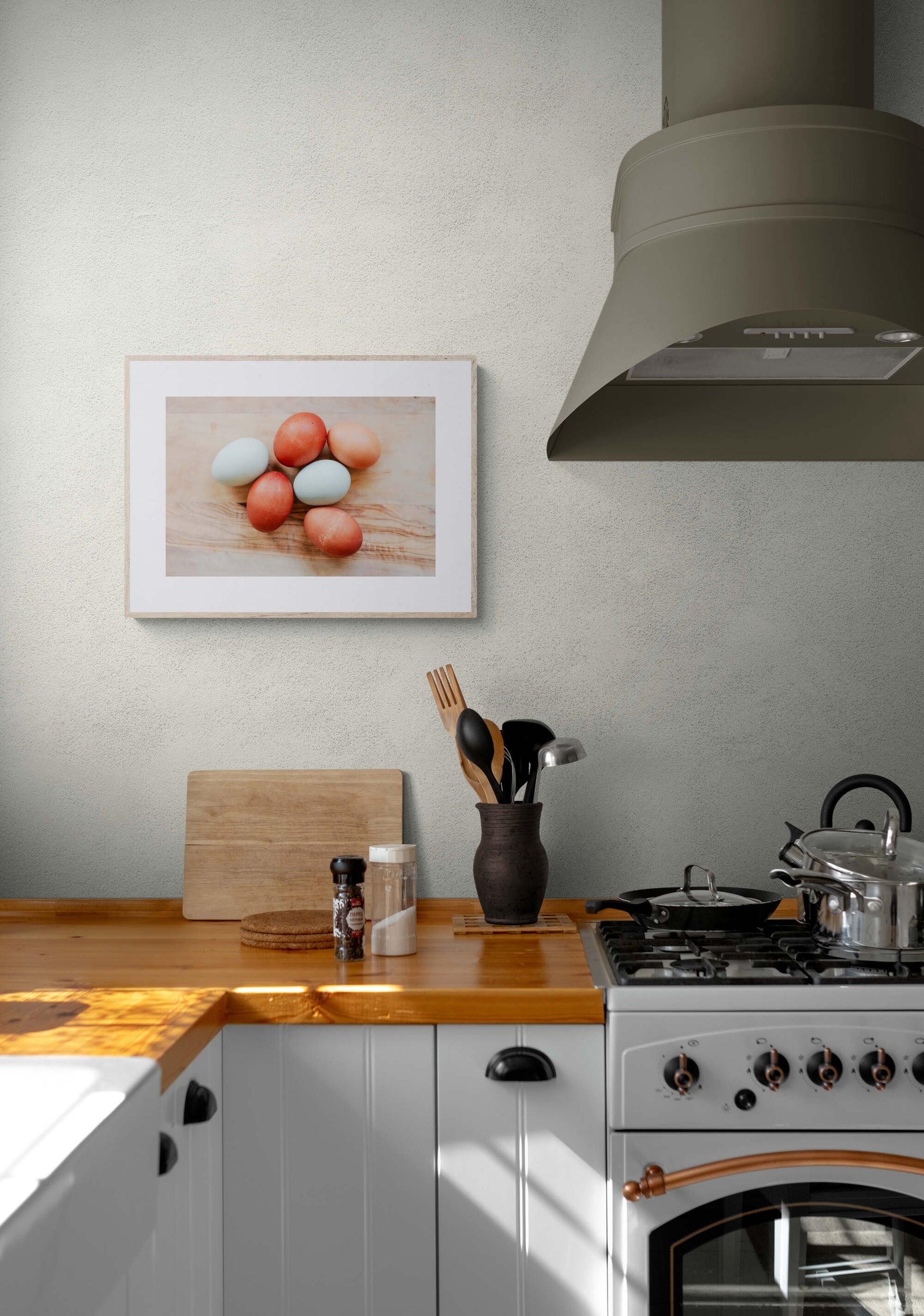 Multi Colored Eggs Photograph as Farmhouse Kitchen Wall Art