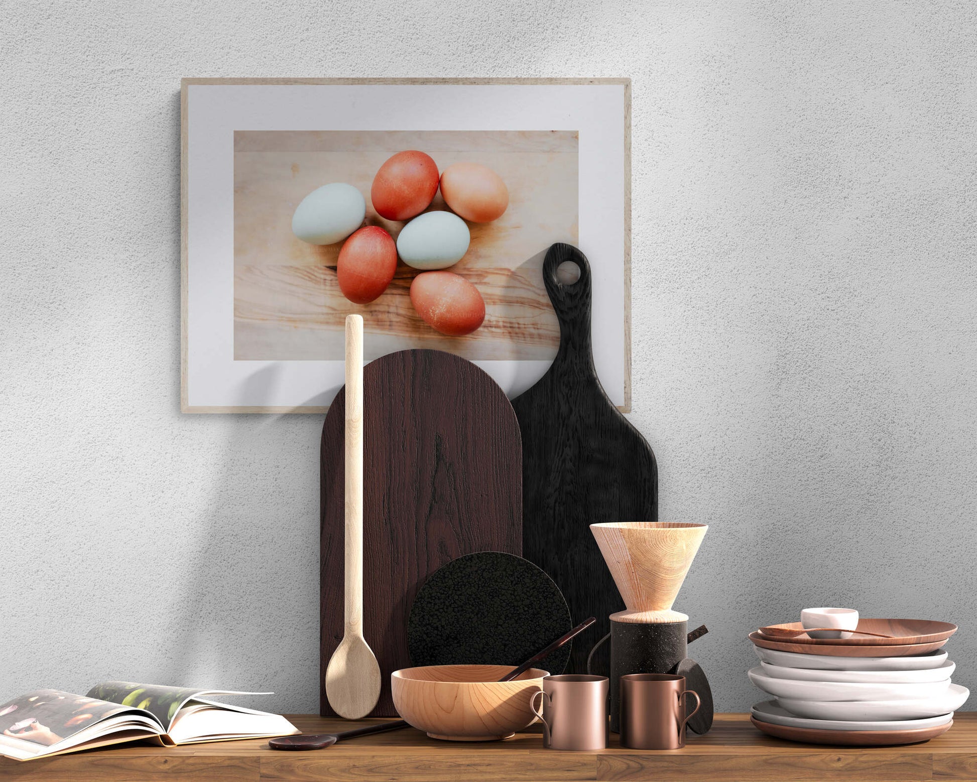 Multi Colored Eggs Photograph as Kitchen Wall Art