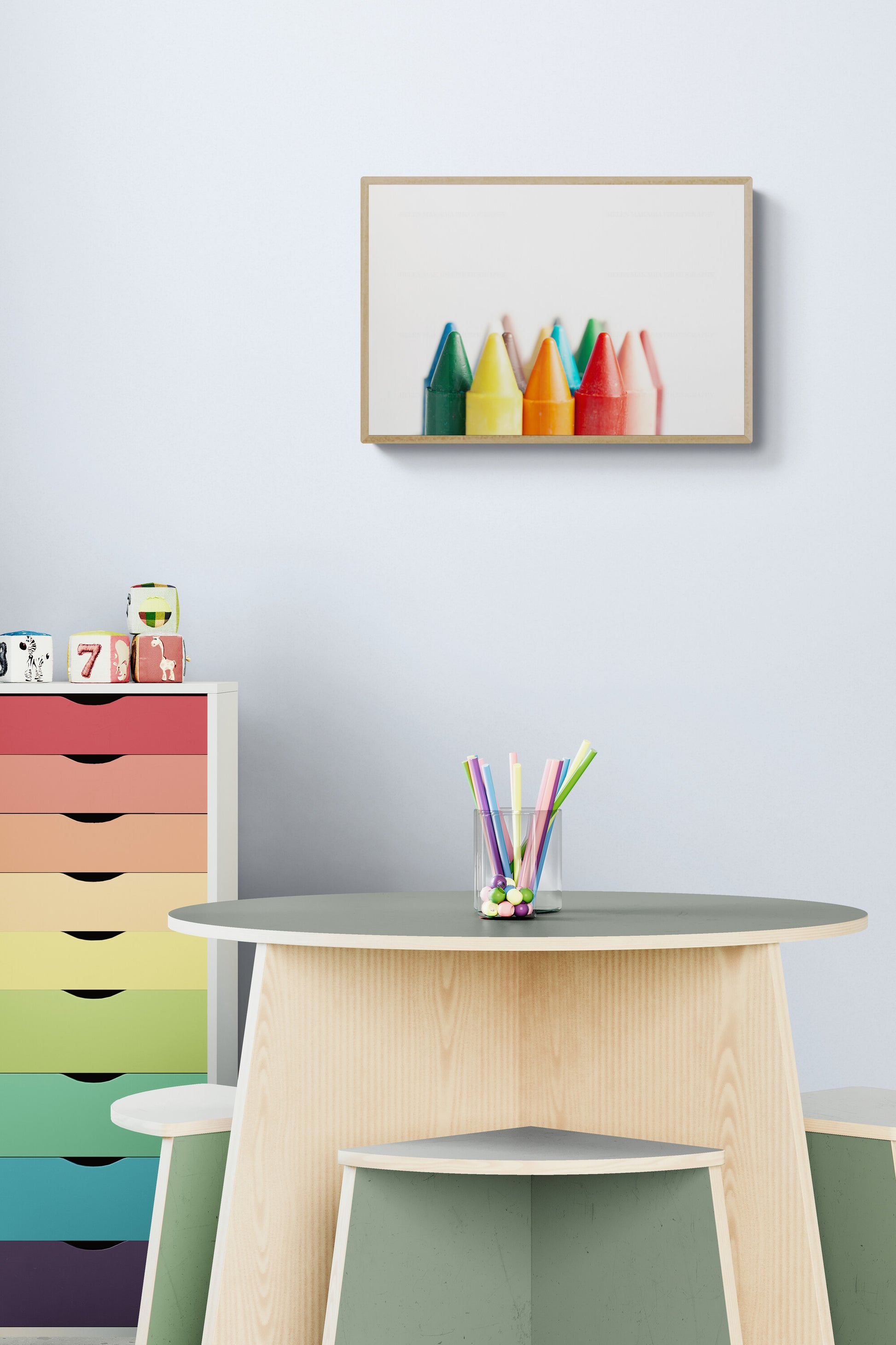 Crayon Tips, Children's Art Photograph