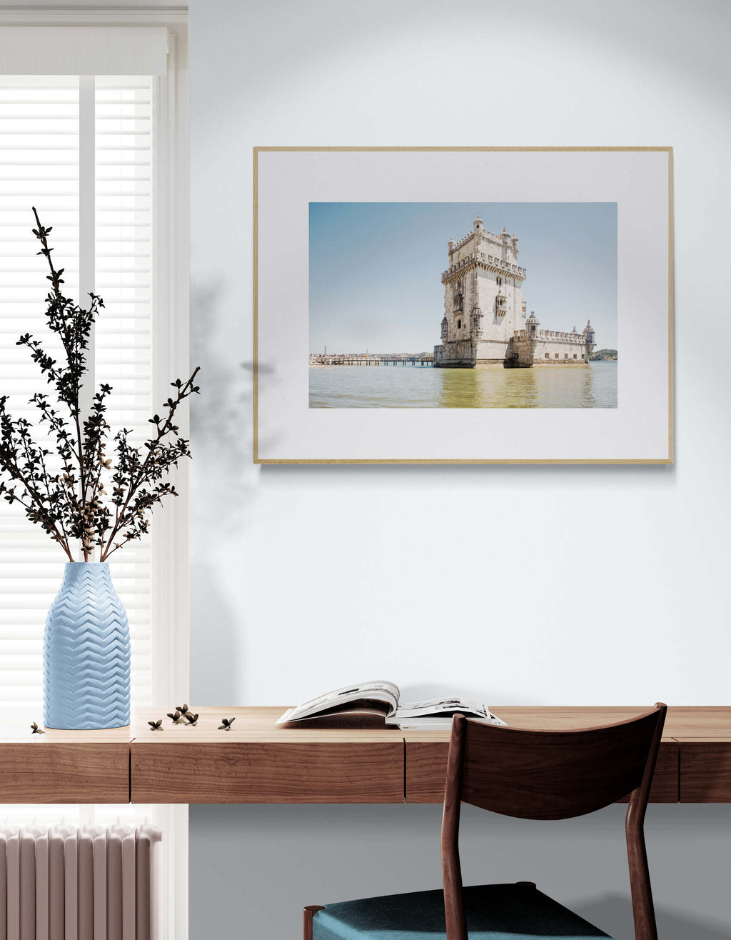 Portugal Belem tower travel photograph in a home office