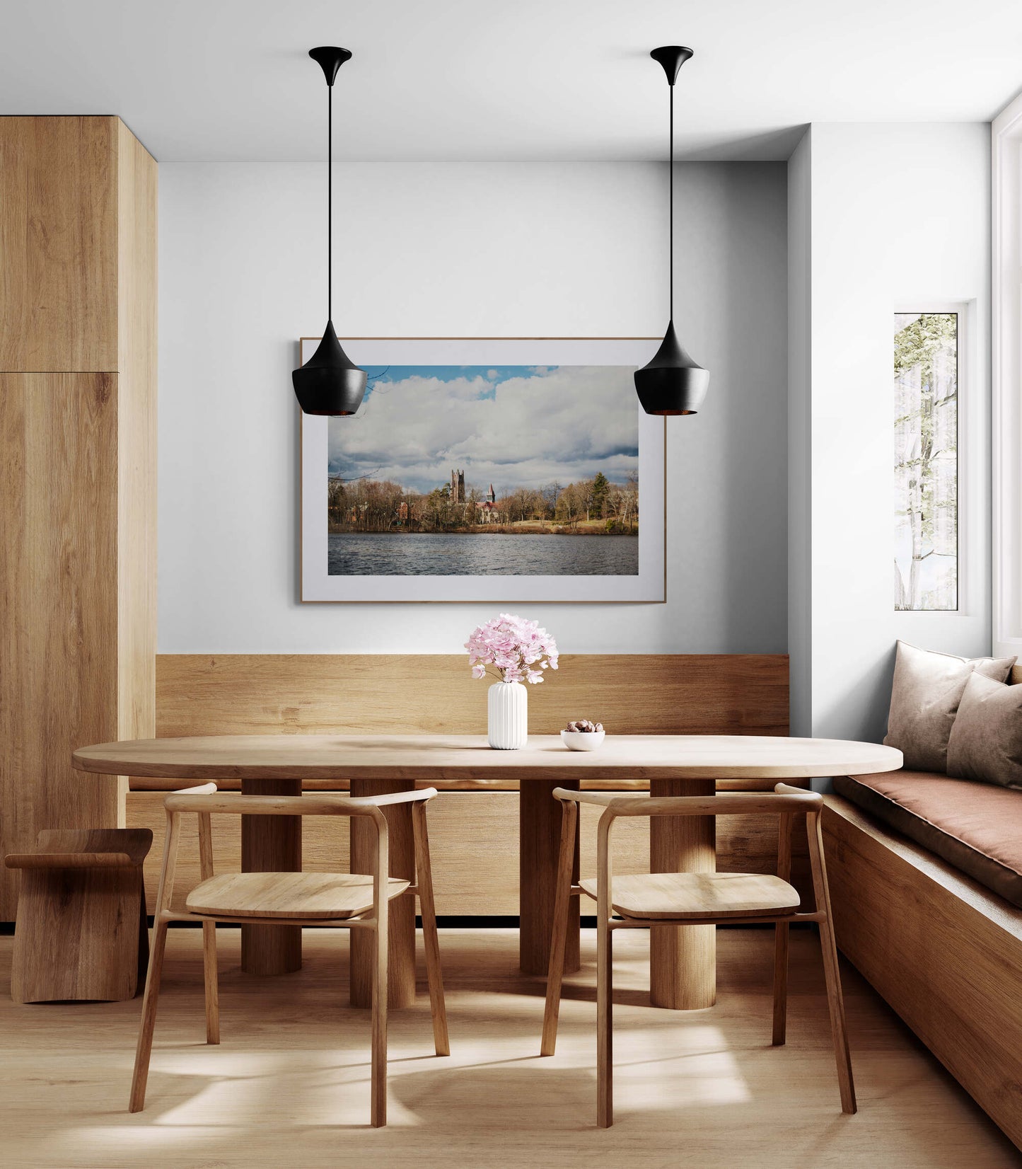 Photograph of Wellesley College in a Dining Room as Wall Art