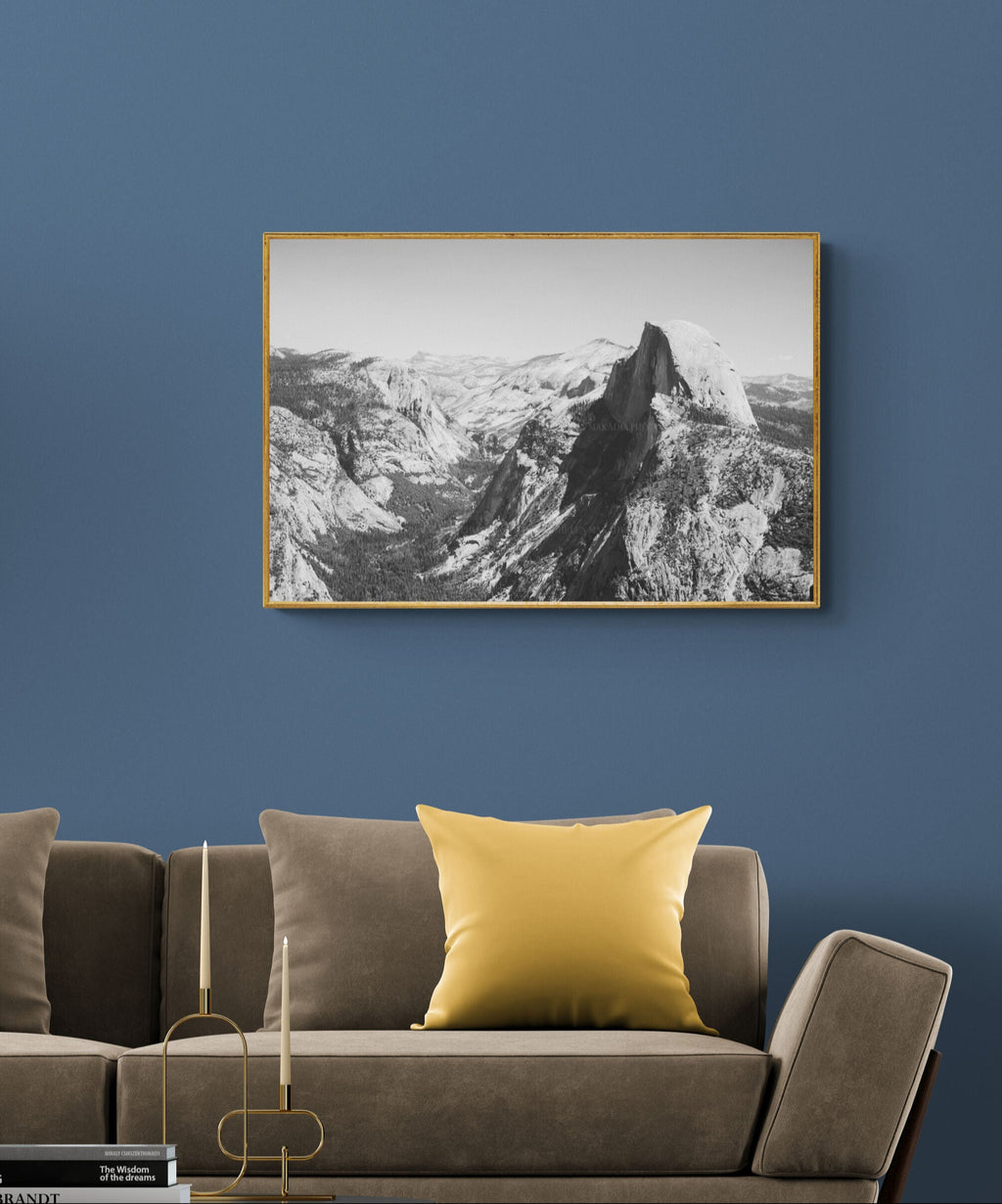 Yosemite Photograph print in a living room as wall art.