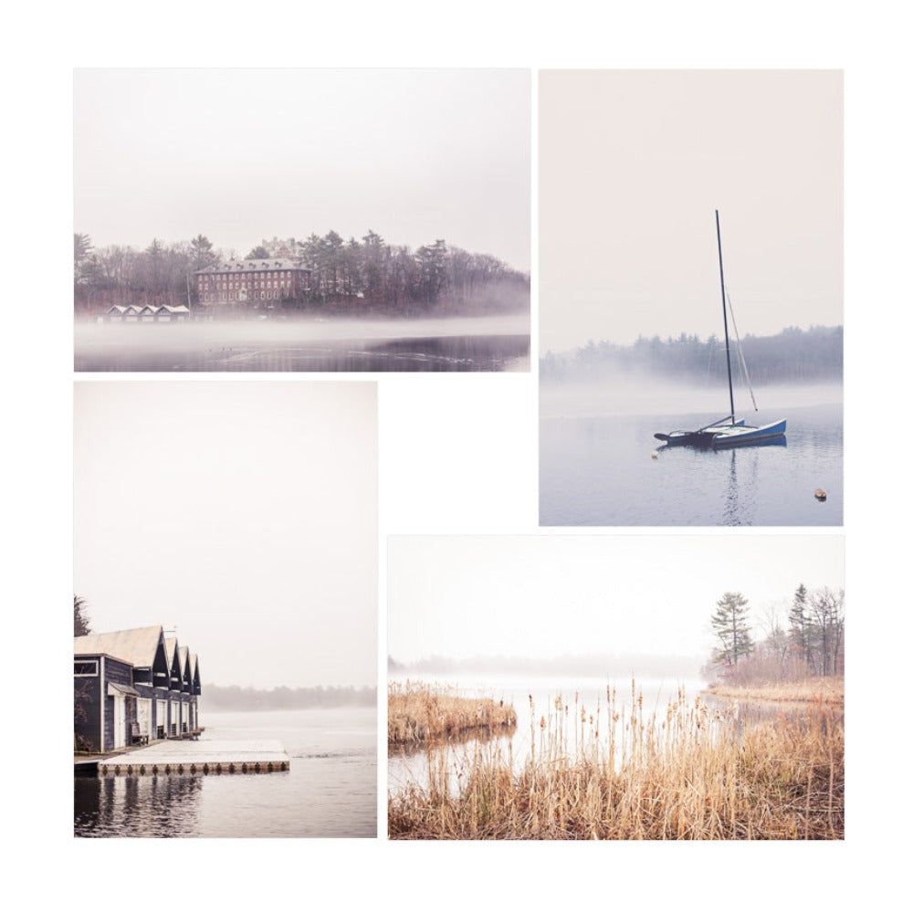 Winter Foggy Morning Set, Wellesley College Photographs