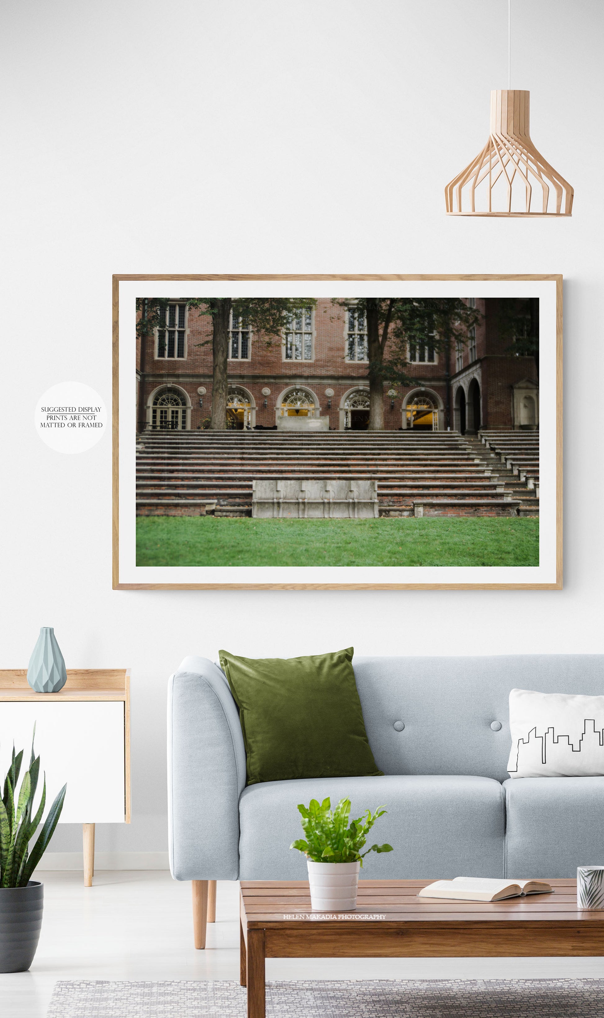 Alumnae Hall and Amphitheater at Wellesley College - Framed Print