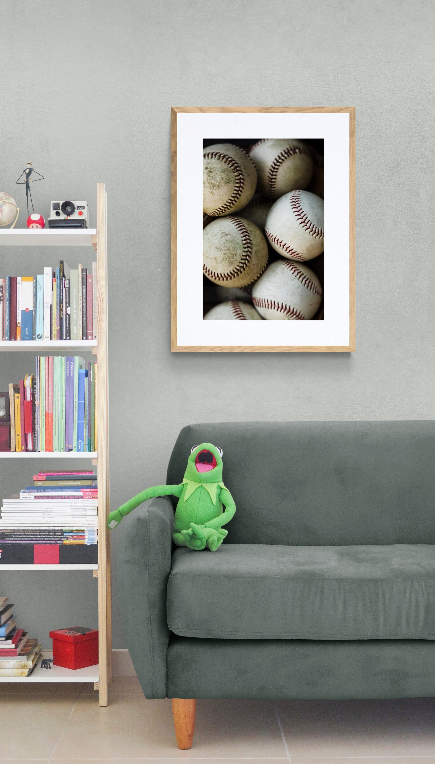 Baseballs Photograph Print as Playroom Wall Art