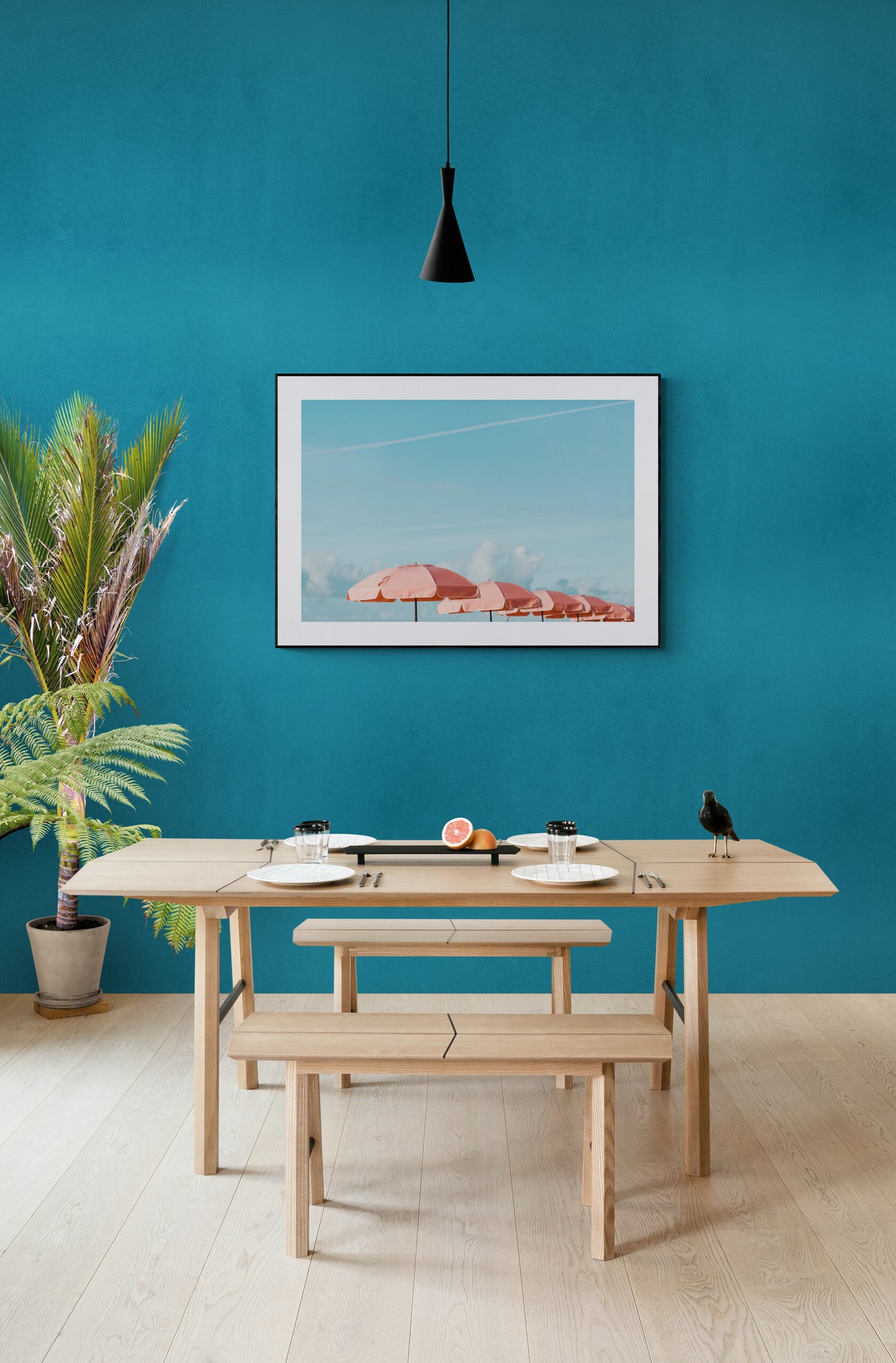 beach umbrellas photographs of turks and caicos in a dining room as wall art