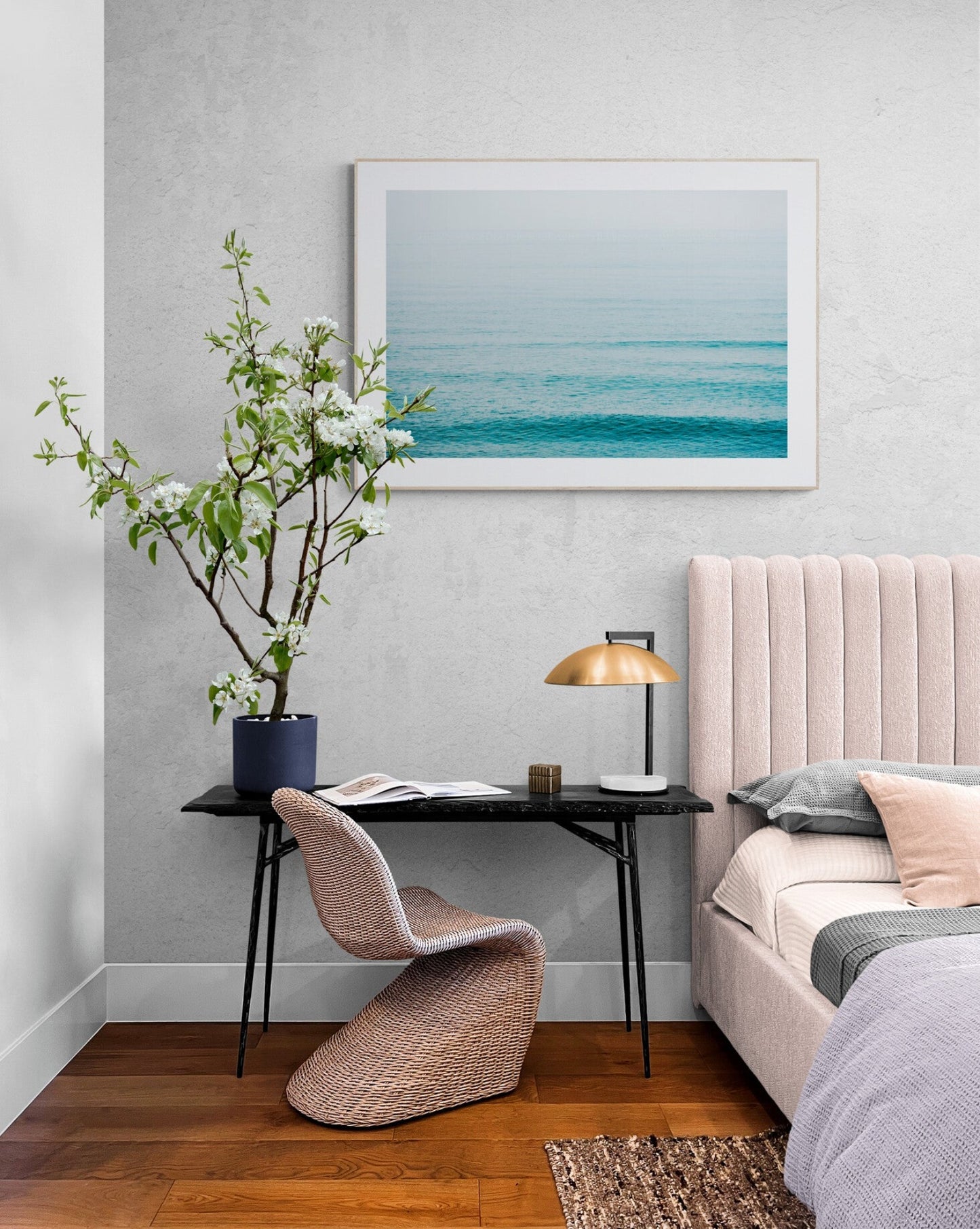 Blue Wave Cape Cod Photograph Print as bedroom wall art