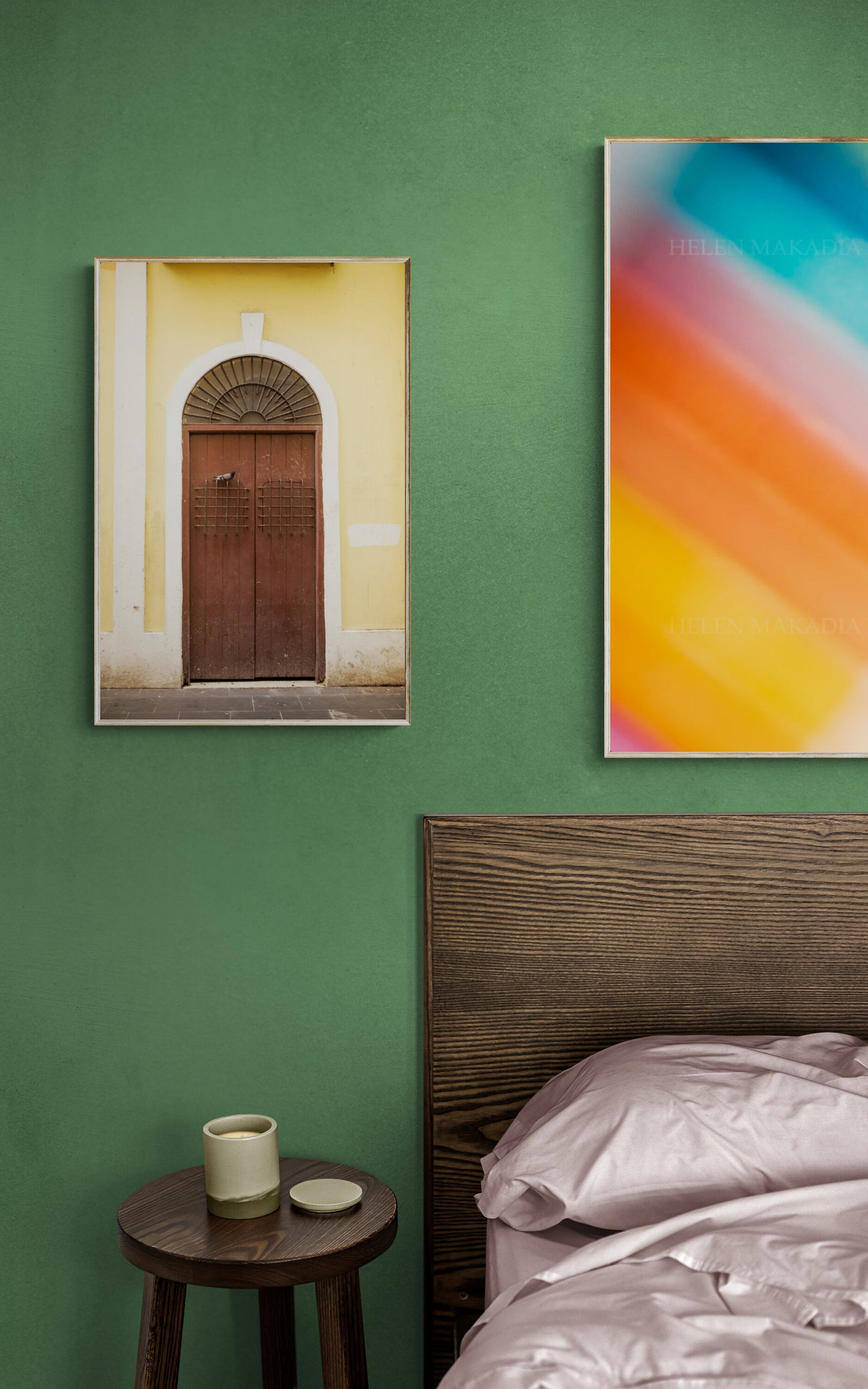 Wooden Door in Old San Juan Puerto Rico in a bedroom