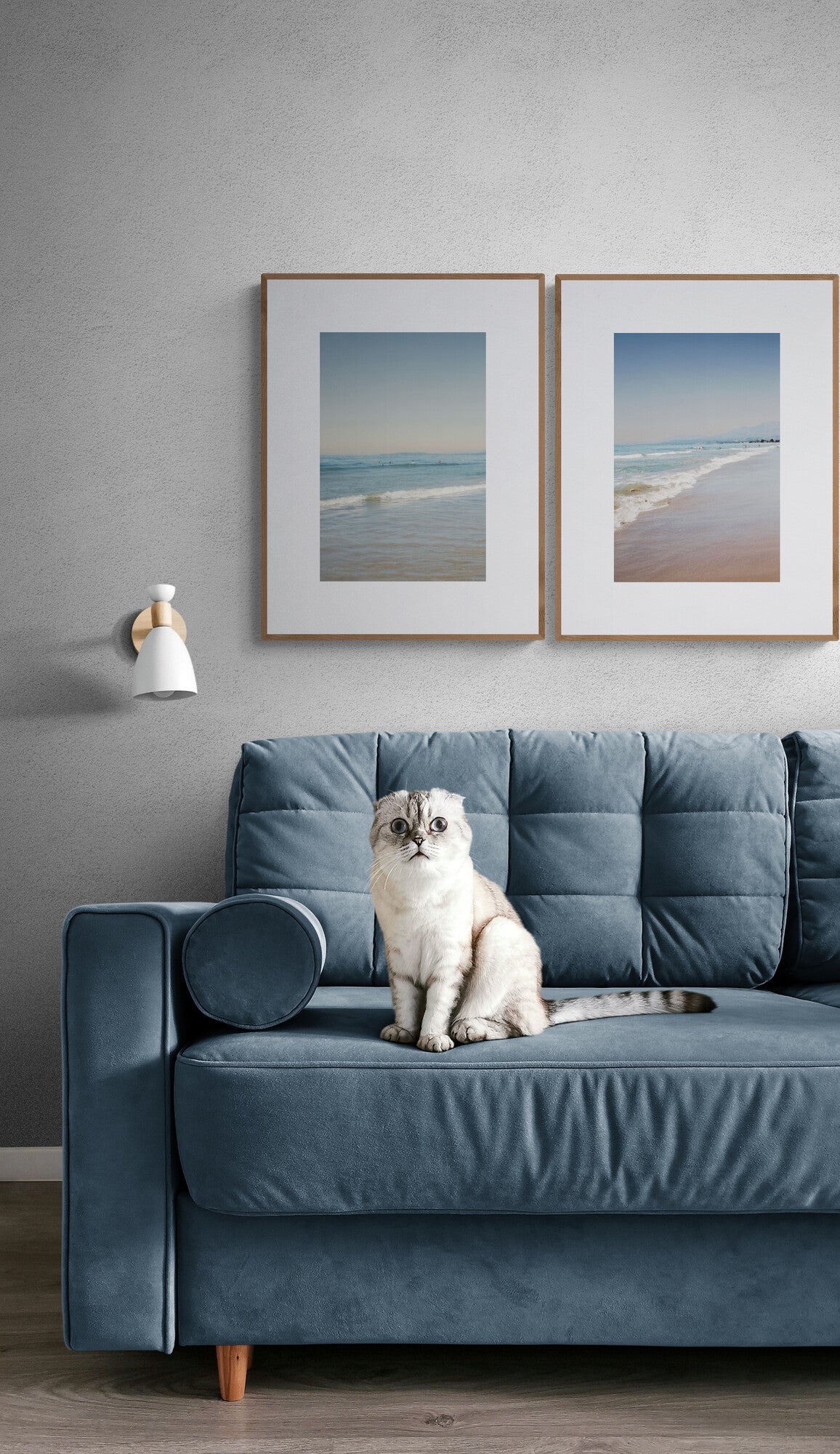 California Carpinteria Beach photograph Print Set of 2 in a Living Room
