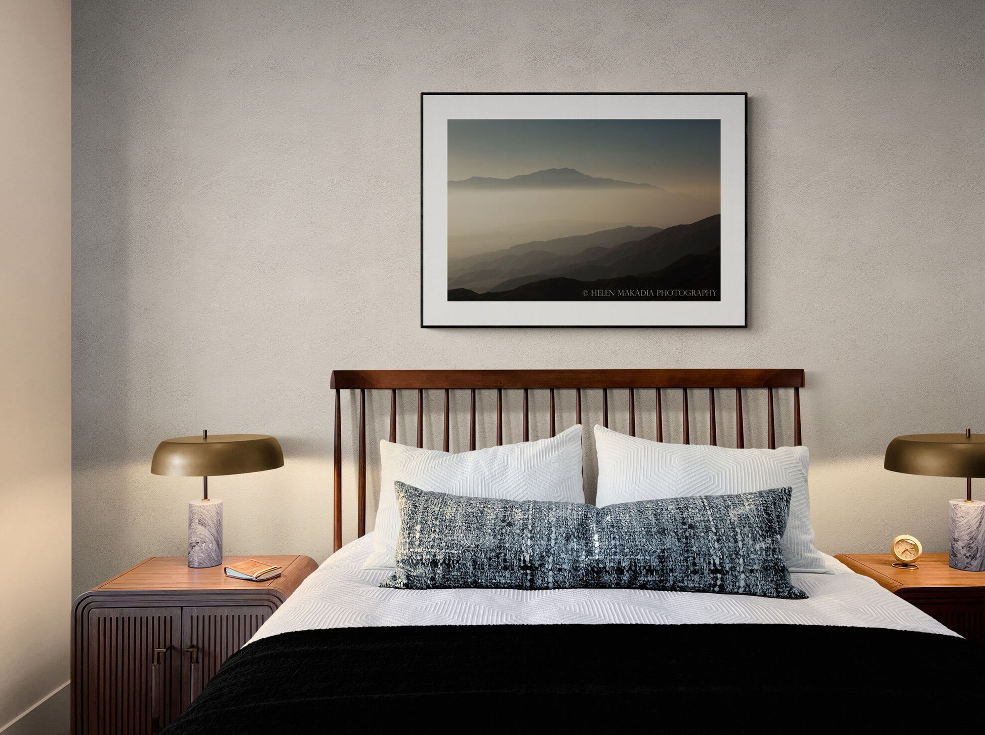Neutral Tones of the California Mountains in a photograph print as bedroom wall art