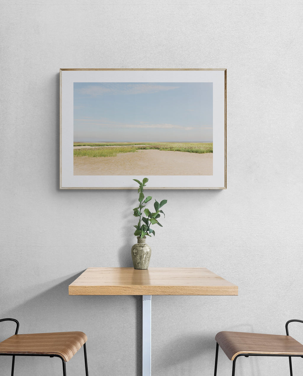 calming seascape of cape cod as kitchen and dining room wall art