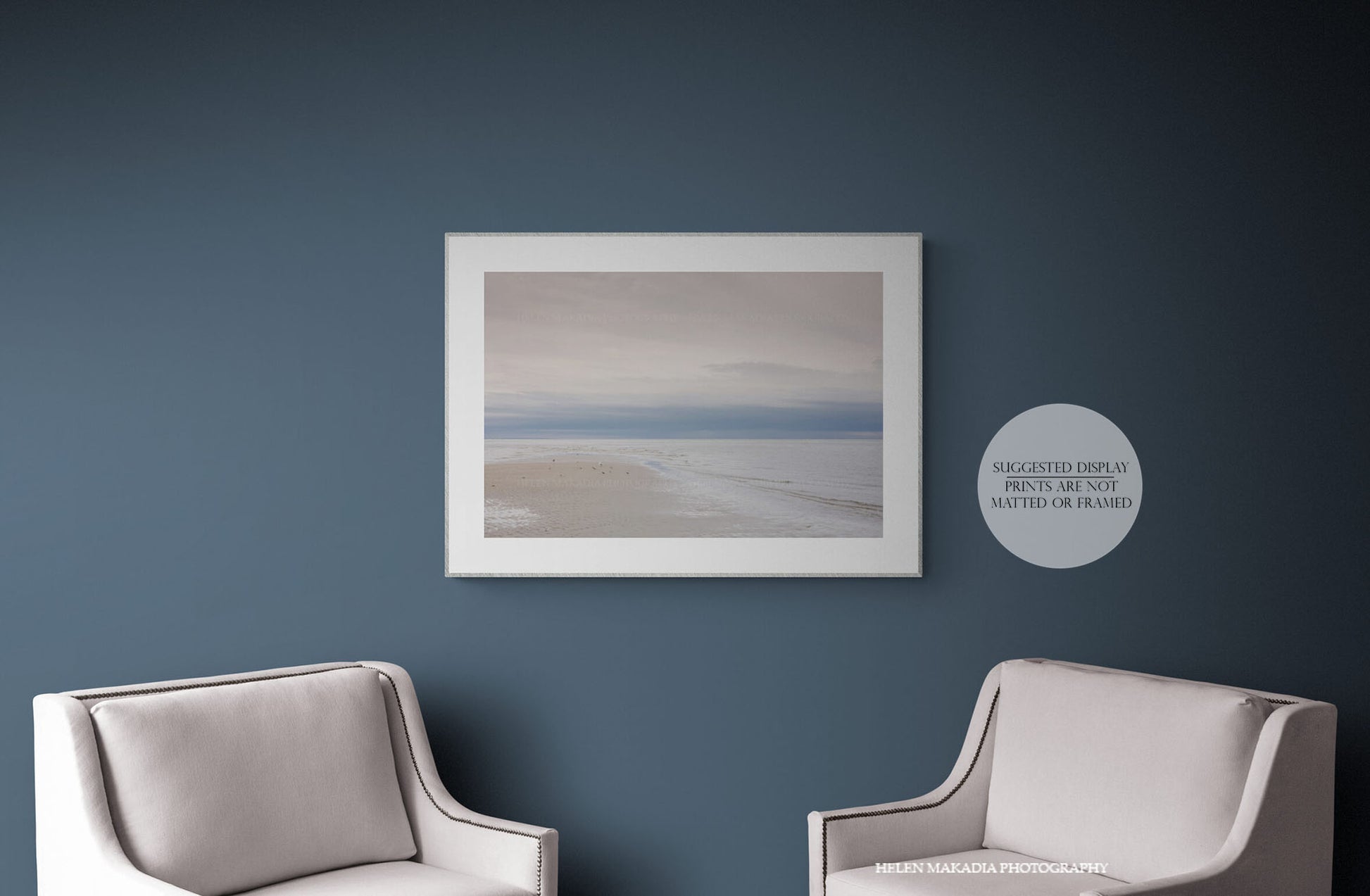 Calm Beach Framed Print in a Sitting Room