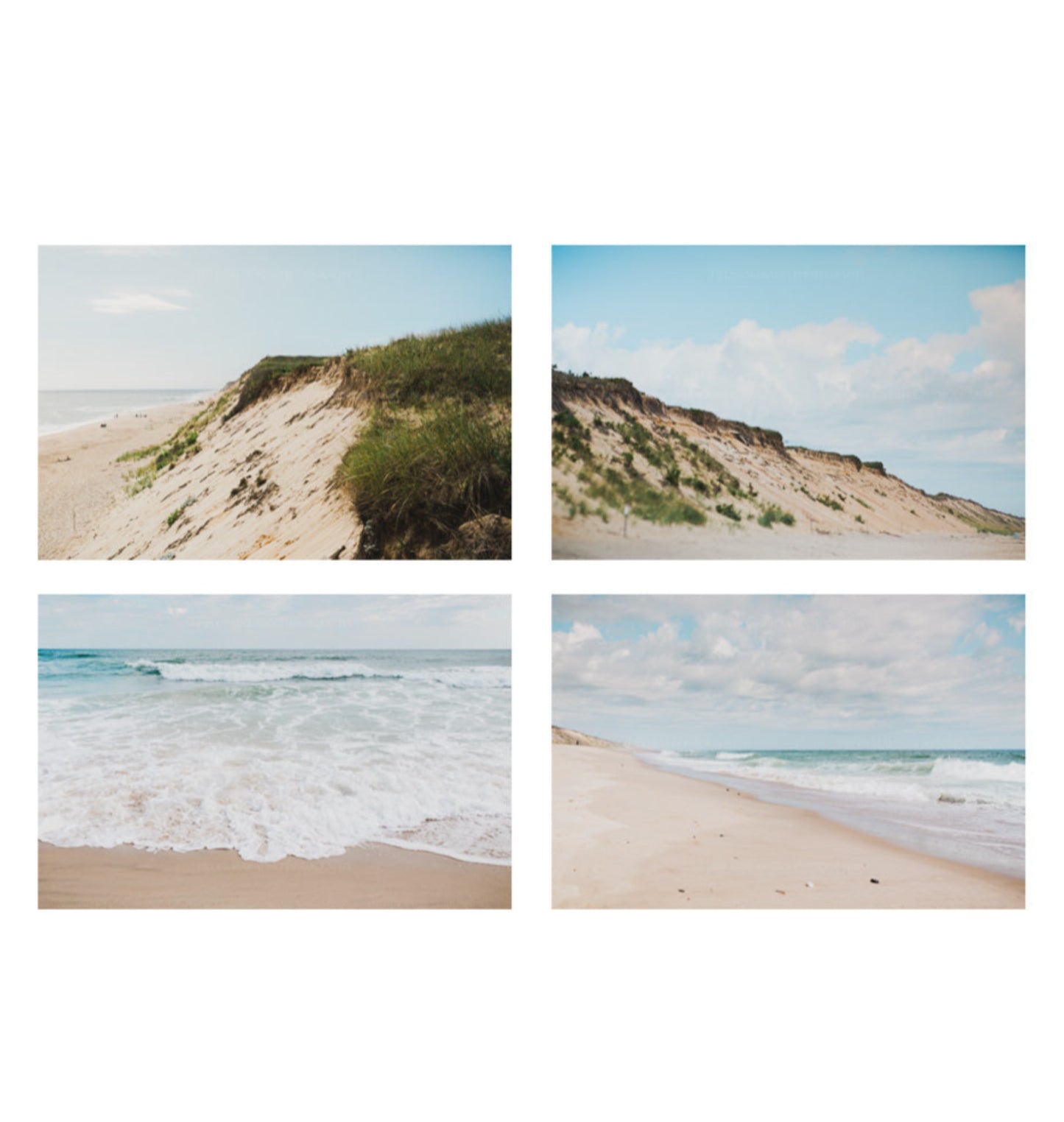 Marconi Beach Cape Cod Photography Set of 4 Prints as Wall Art